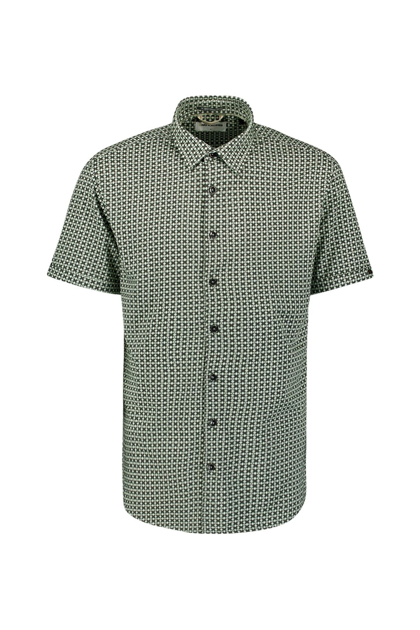 SHIRT SHORT SLEEVE JERSEY ALLOVER PRINTED DARK MOSS 1
