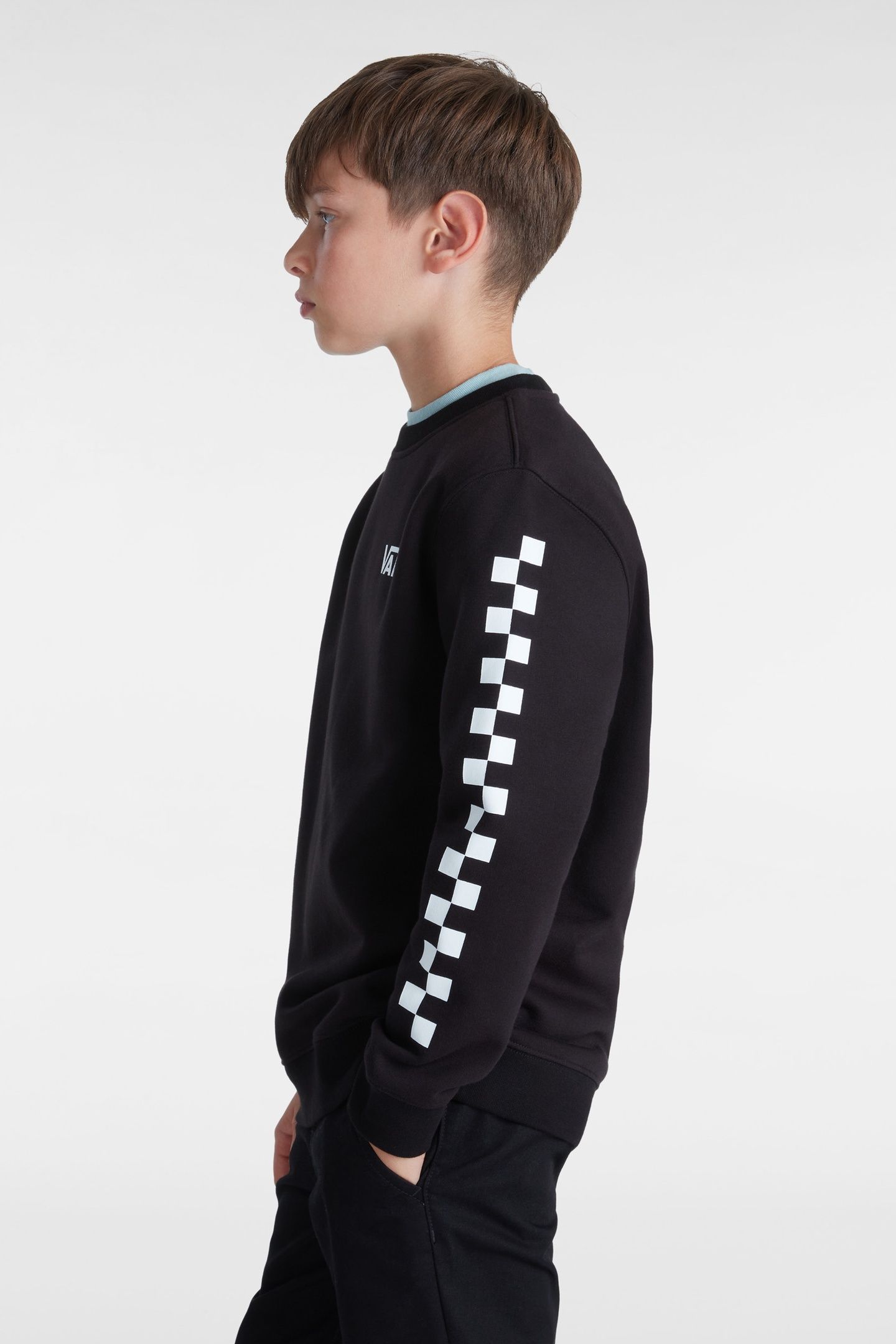BOYS EXPOSITION CHECK II CREW BLACK 4