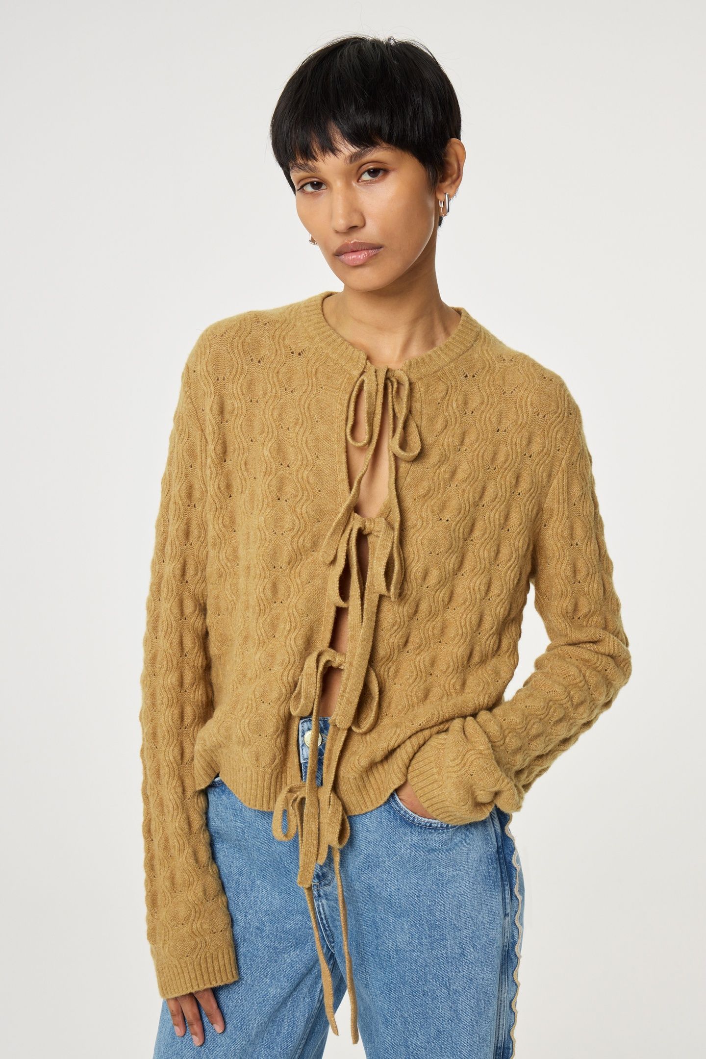 CHELSEA CARDIGAN QUICK SAND MELANGE 1