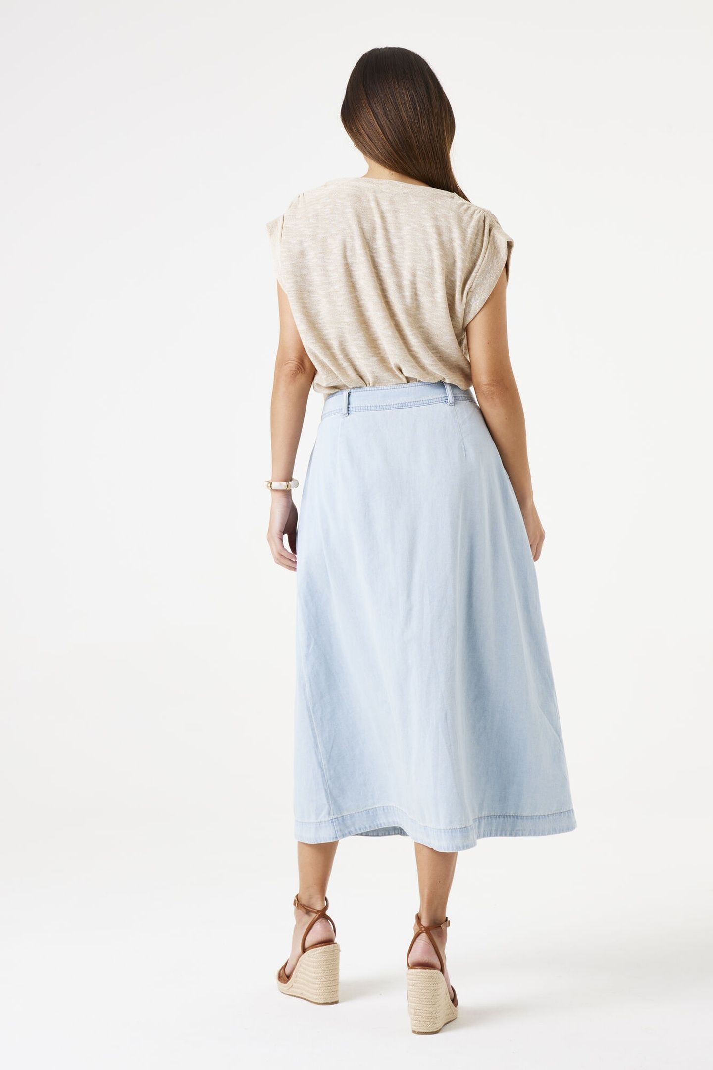LADIES T-SHIRT SS BEIGE STONE 3