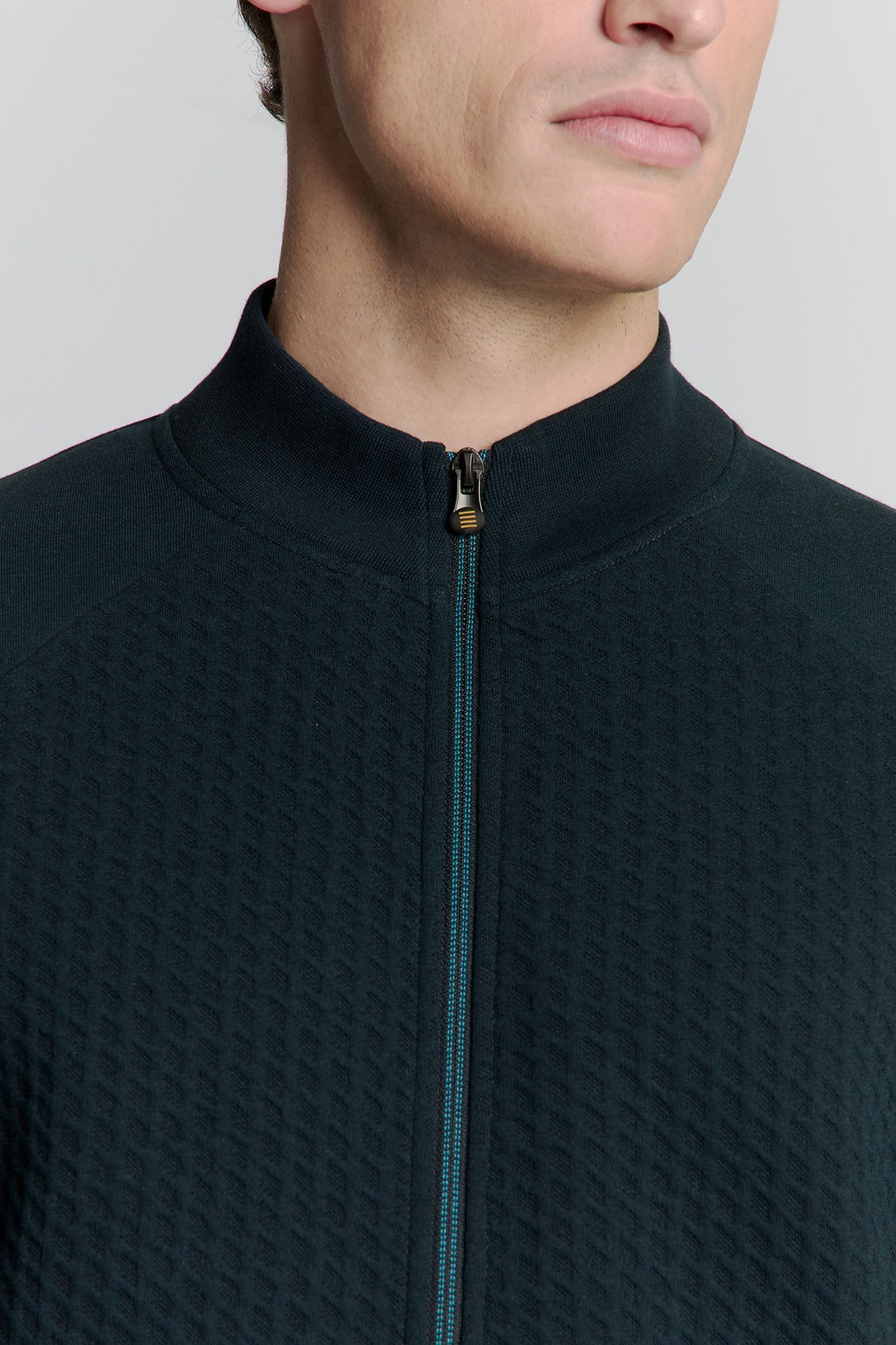 SWEATER FULL ZIPPER JACQUARD MIX NIGHT 7