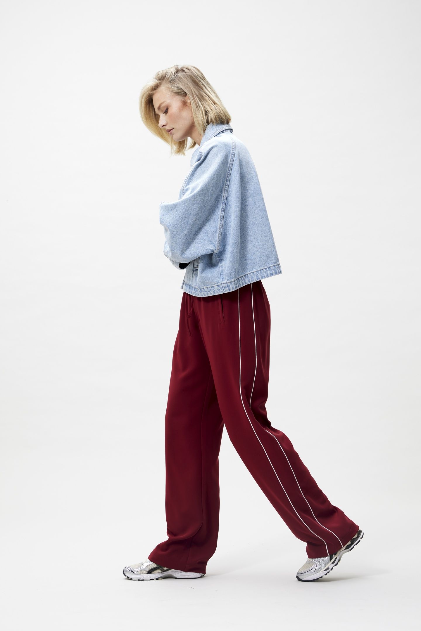 TRACKSUIT TROUSERS WITH PIPING RHUBARB 3