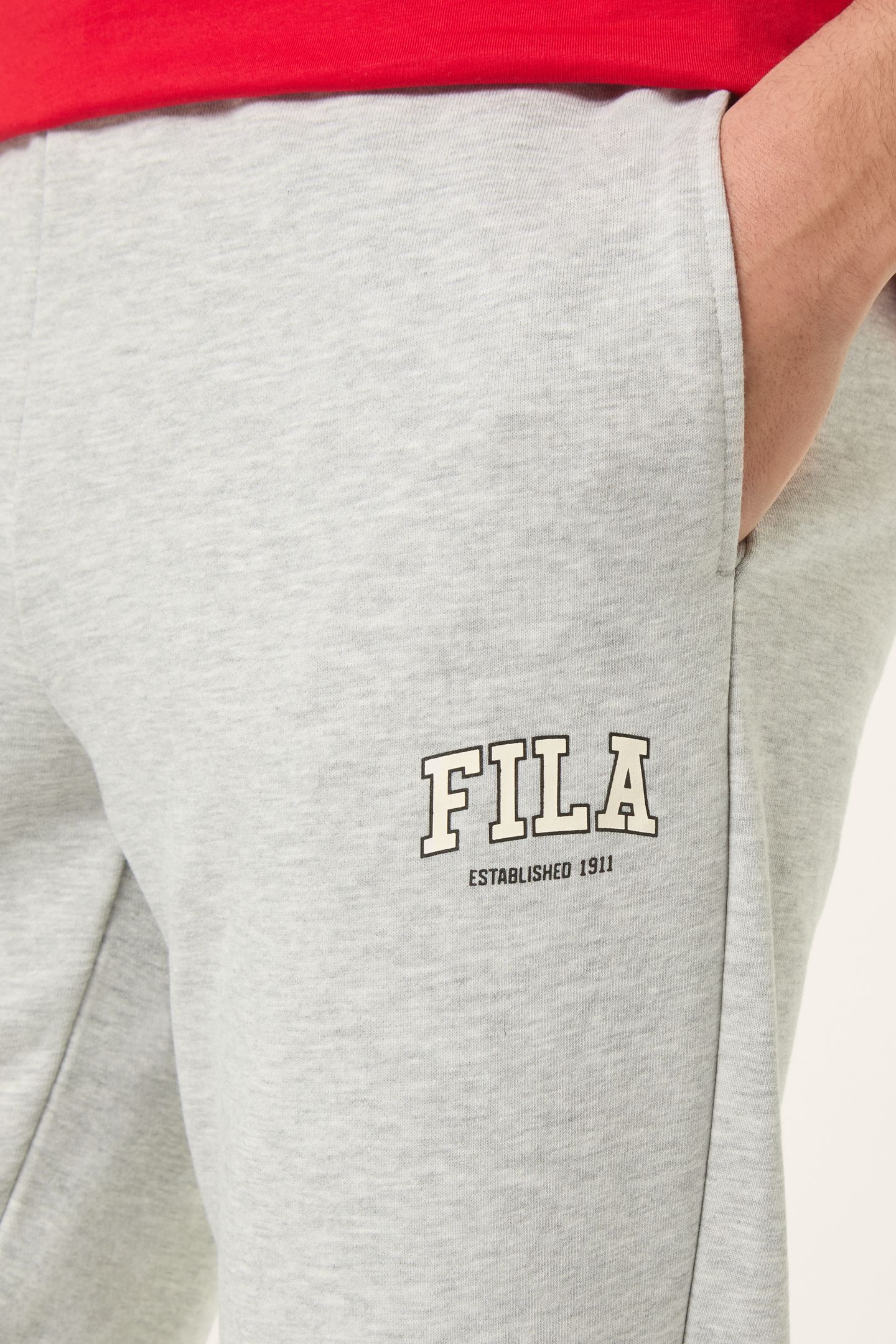 RIFREDI REGULAR GRAPHIC SWEATPANTS LIGHT GREY MELANGE 5