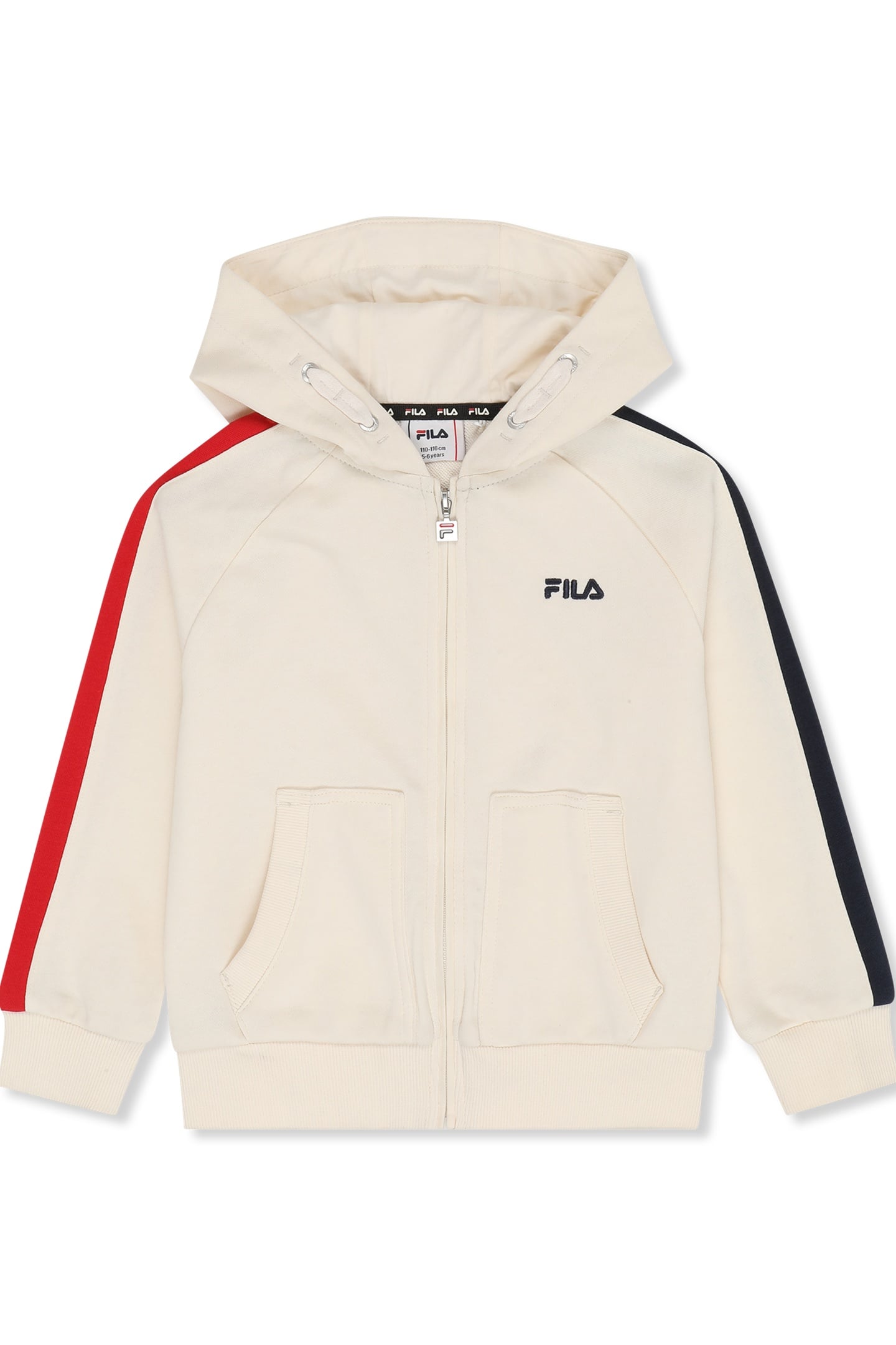 NUGOLA REGULAR HOODED TRACK JACKET EGRET 1