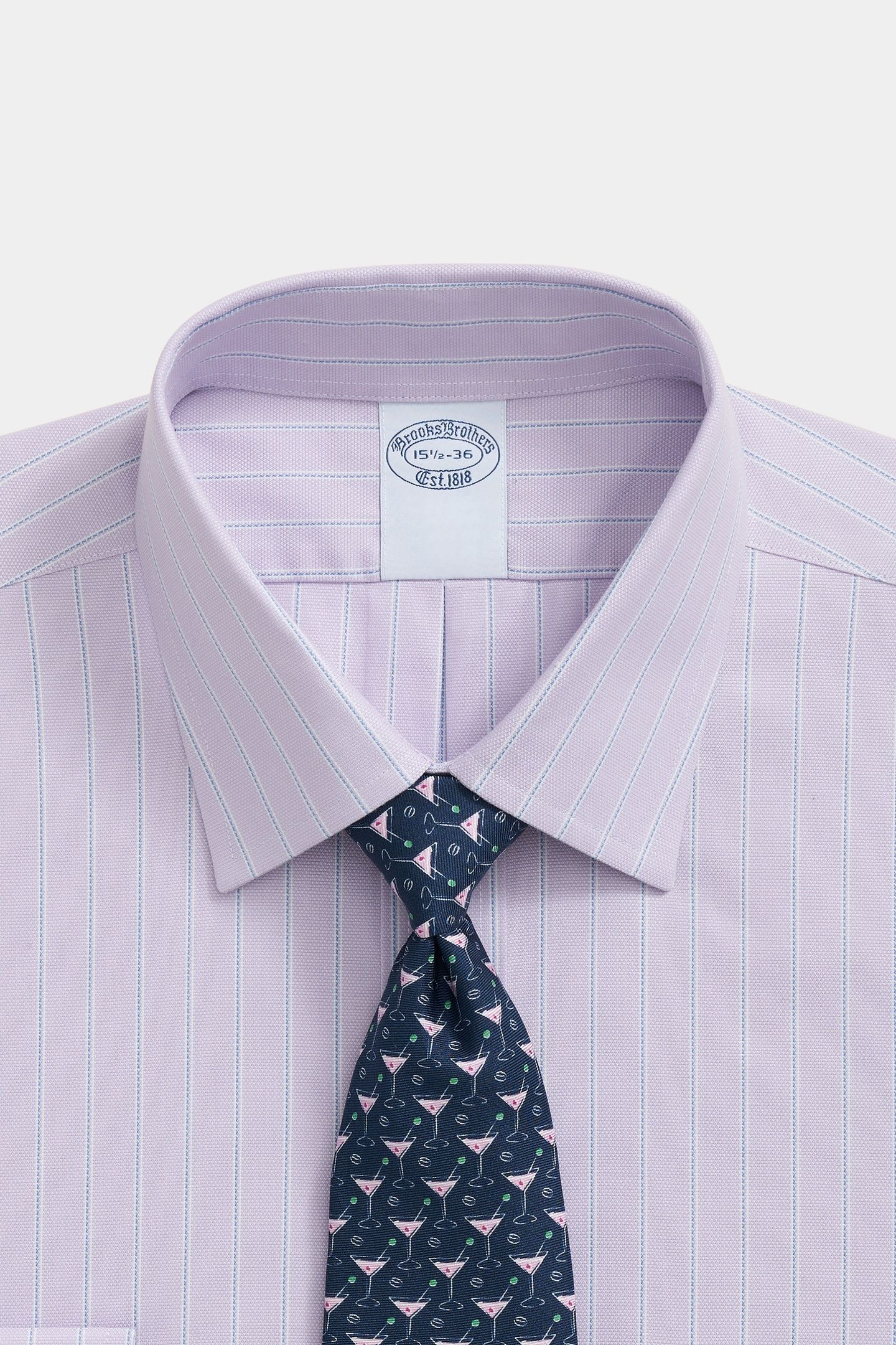 SLIM FIT NON-IRON OXFORD SHIRT WITH AINSLEY COLLAR LIGHT PUR 2