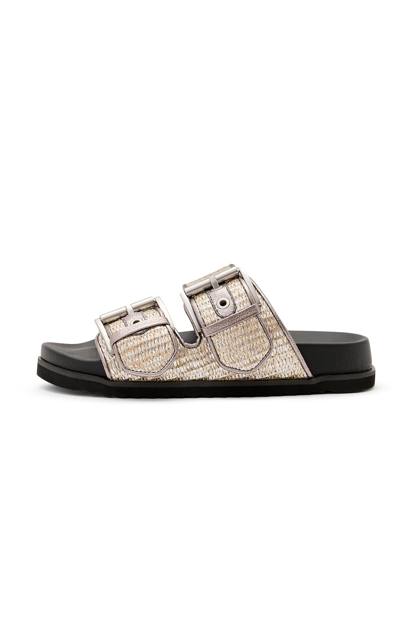SIAN RAFFIA SANDAL SILVER 6