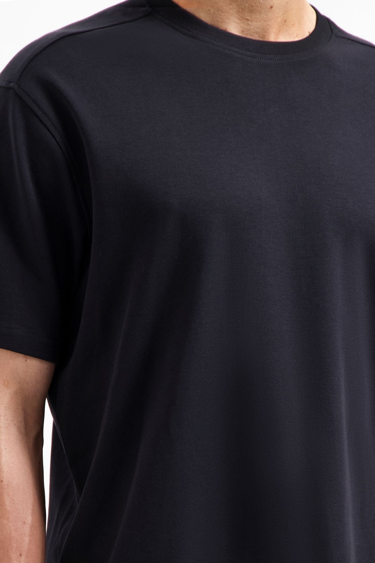 T-SHIRT CREWNECK SOLID HEAVY INTERLOCK BLACK 6