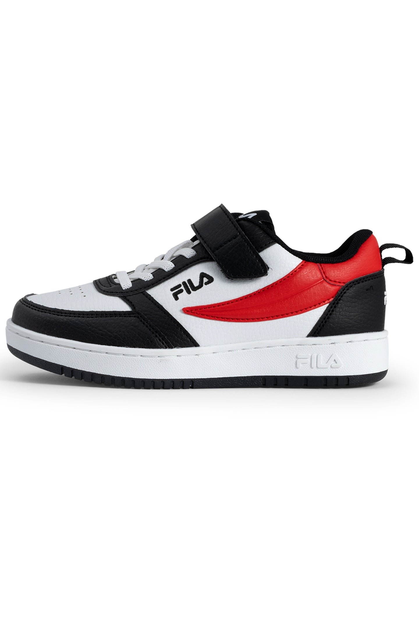 REGA NF VELCRO KIDS BLACK-FILA RED 1