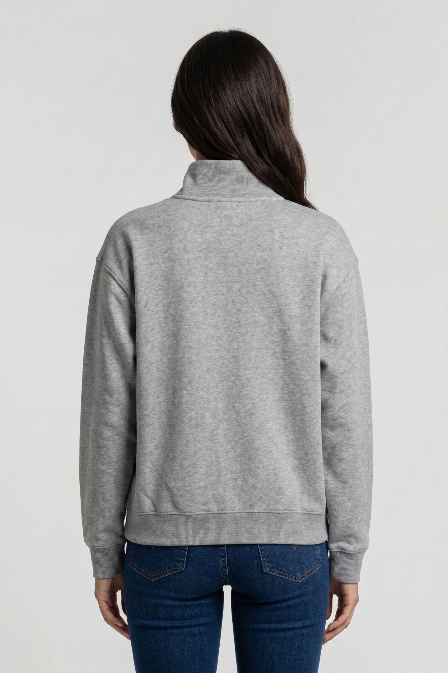 EVERYDAY 1/4 ZIP MID HEATHER GREY 2