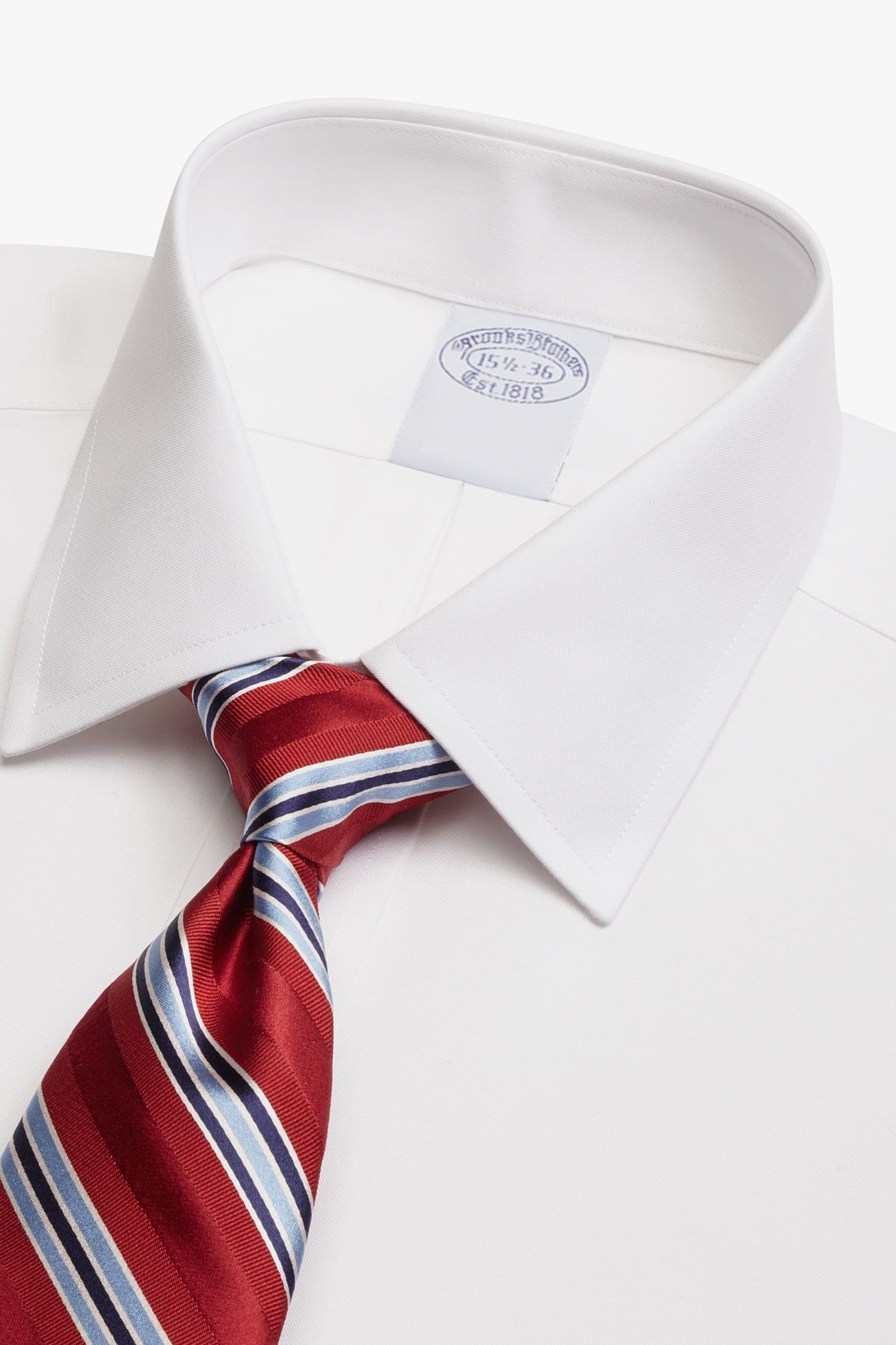 SLIM FIT NON-IRON COTTON SHIRT WITH AINSLEY COLLAR WHITE 8