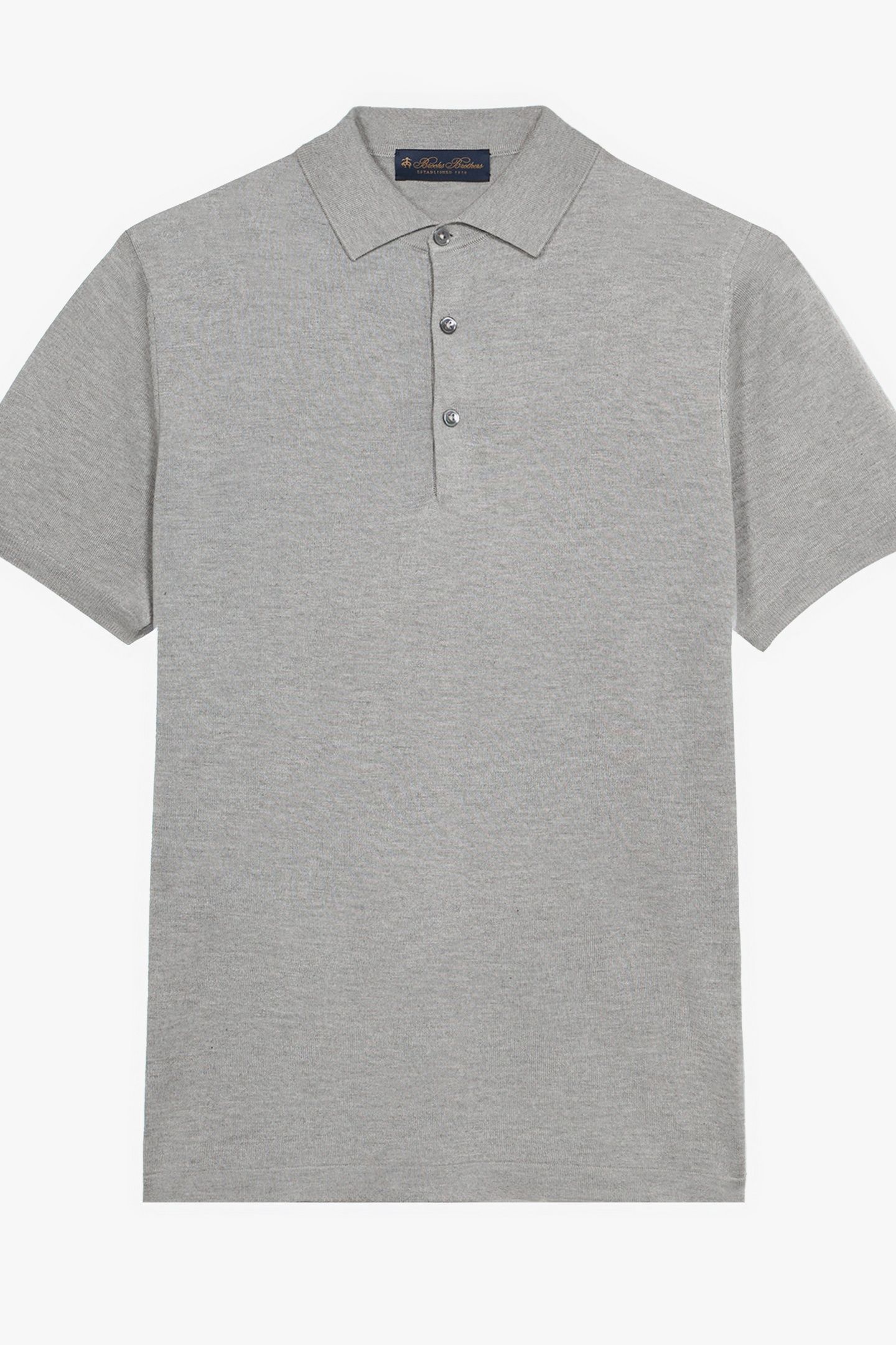LIGHT GREY SILK-CASHMERE BLEND POLO SHIRT LIGHT GREY 4