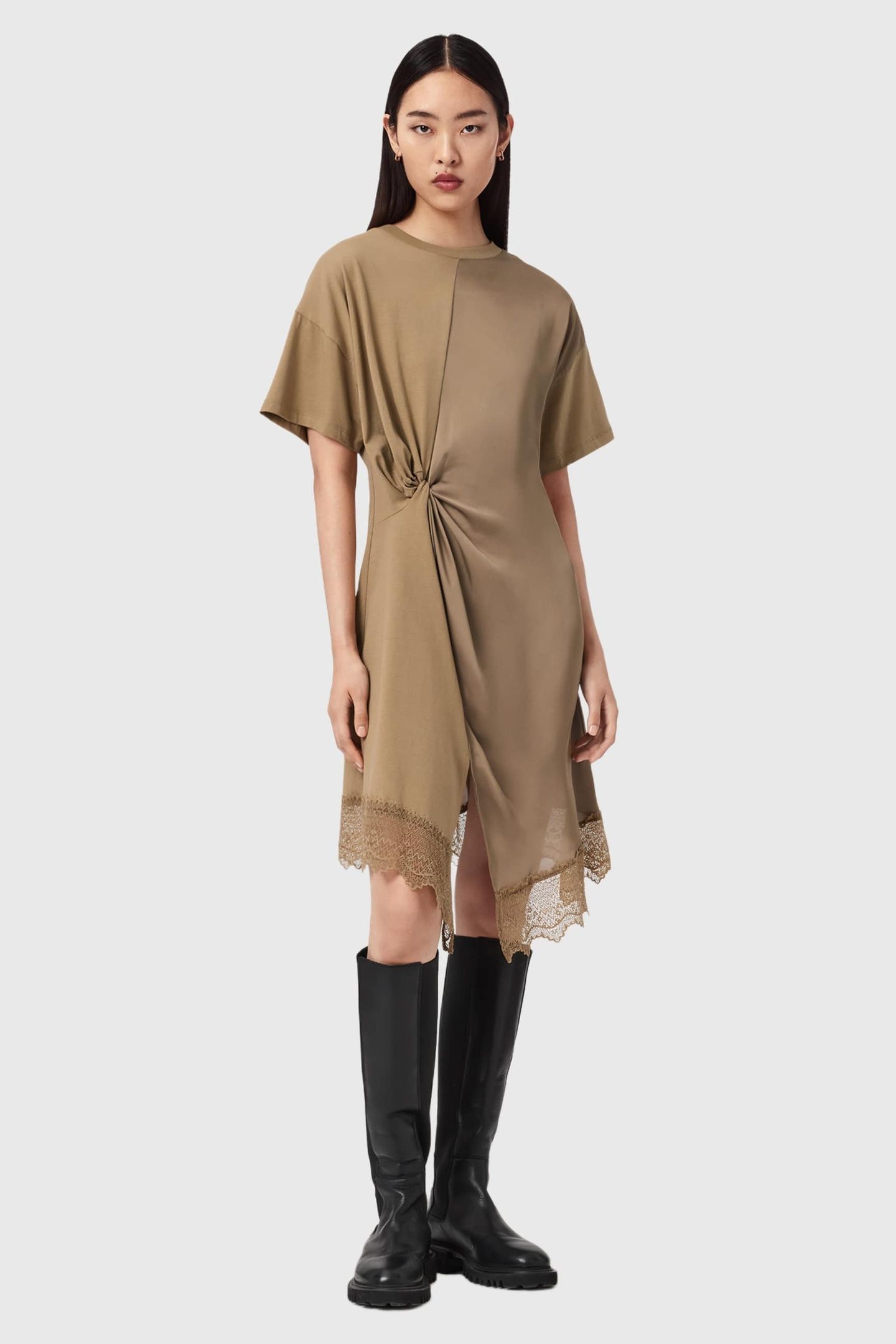 LANA LACE DRESS BUTTERNUT BROWN 2