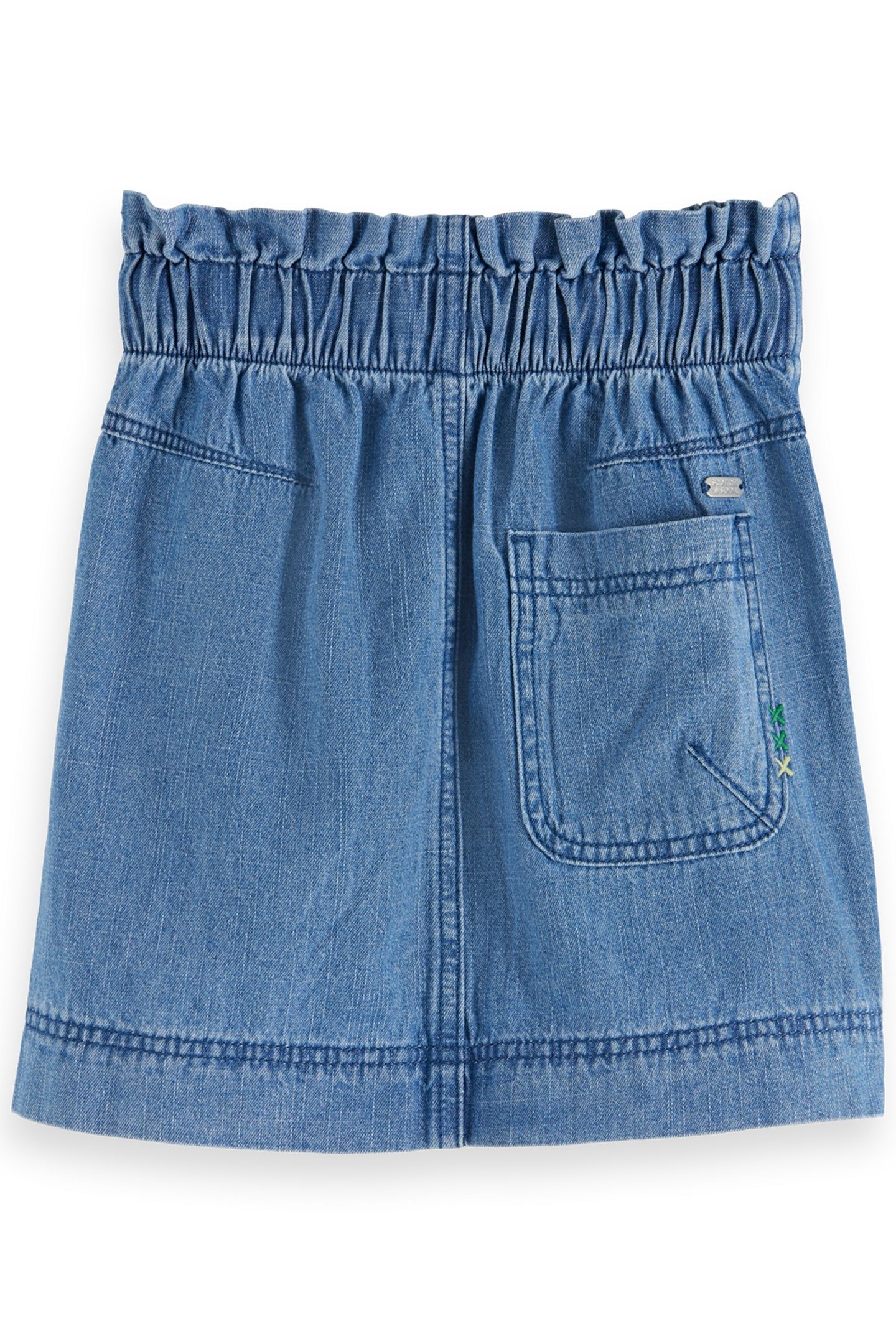 GIRL SPORTY LIGHTWEIGHT DENIM SKIRT - WASHED INDIGO WASHED I 2