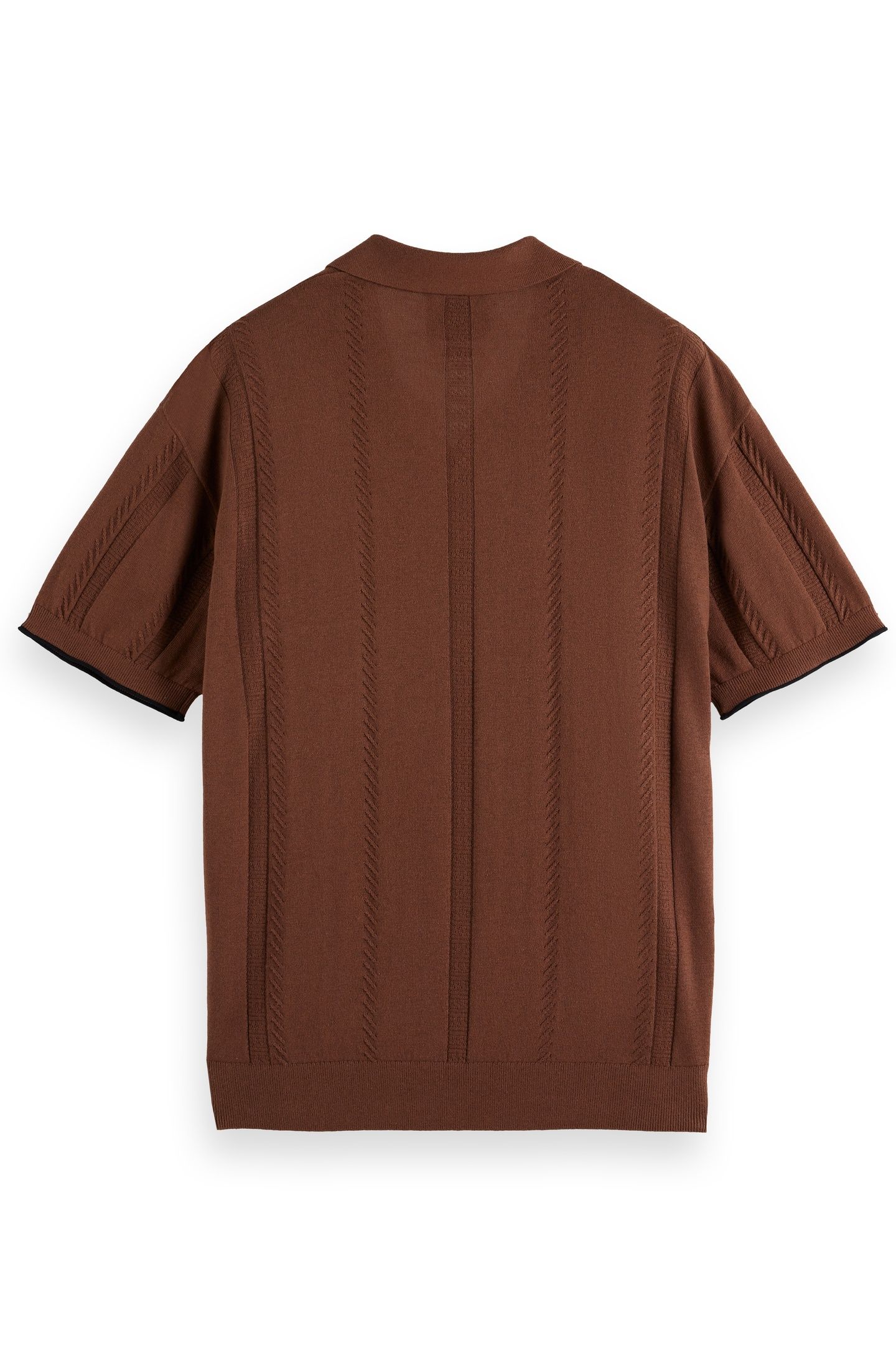 RELAXED FIT KNITTED POLO COLD BREW 5