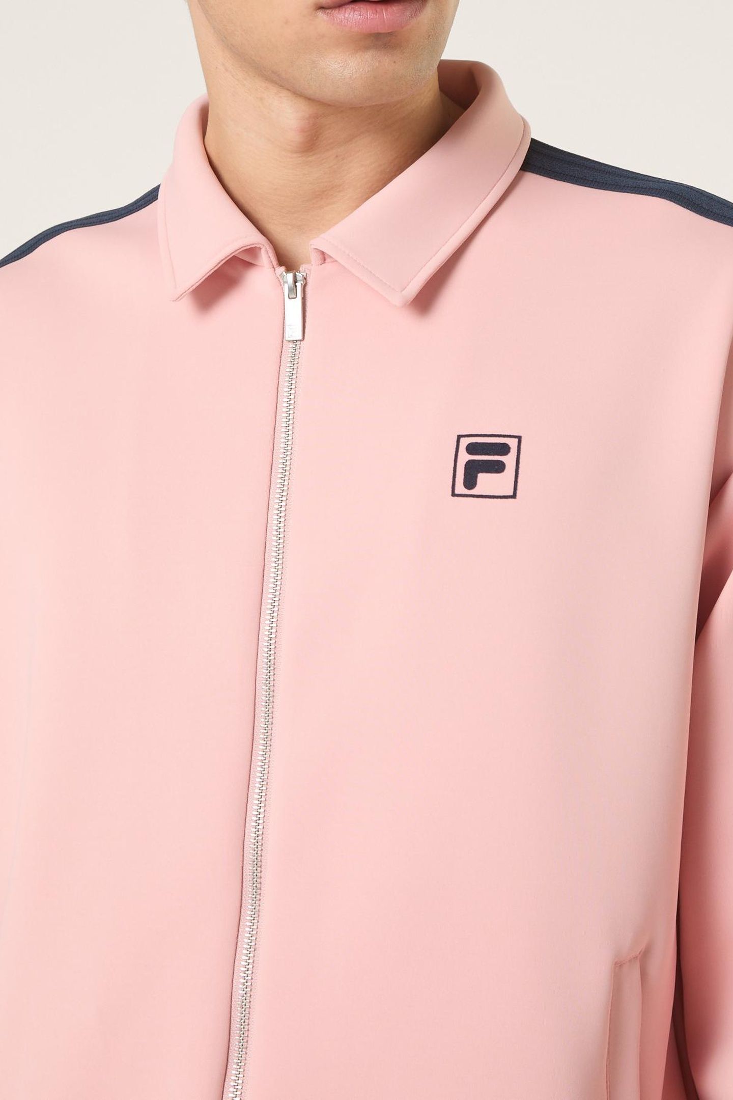 VAIANO RELAXED TAPED TRACK JACKET MELLOW ROSE 4