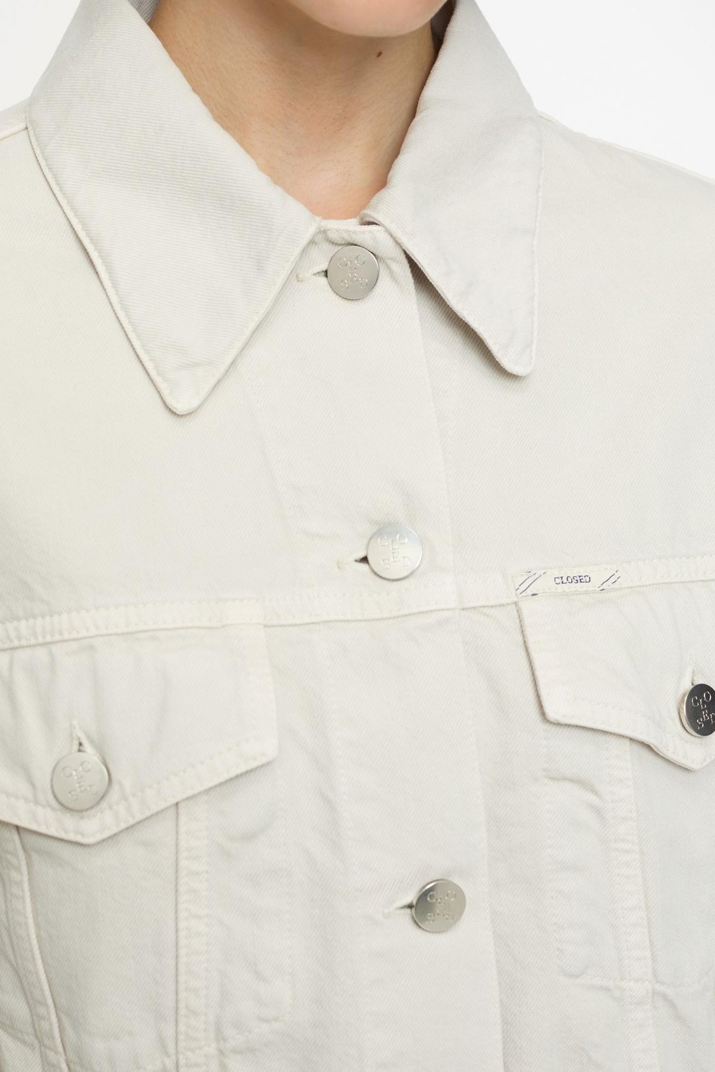 BOXY DENIM JACKET STONE BEIGE 6