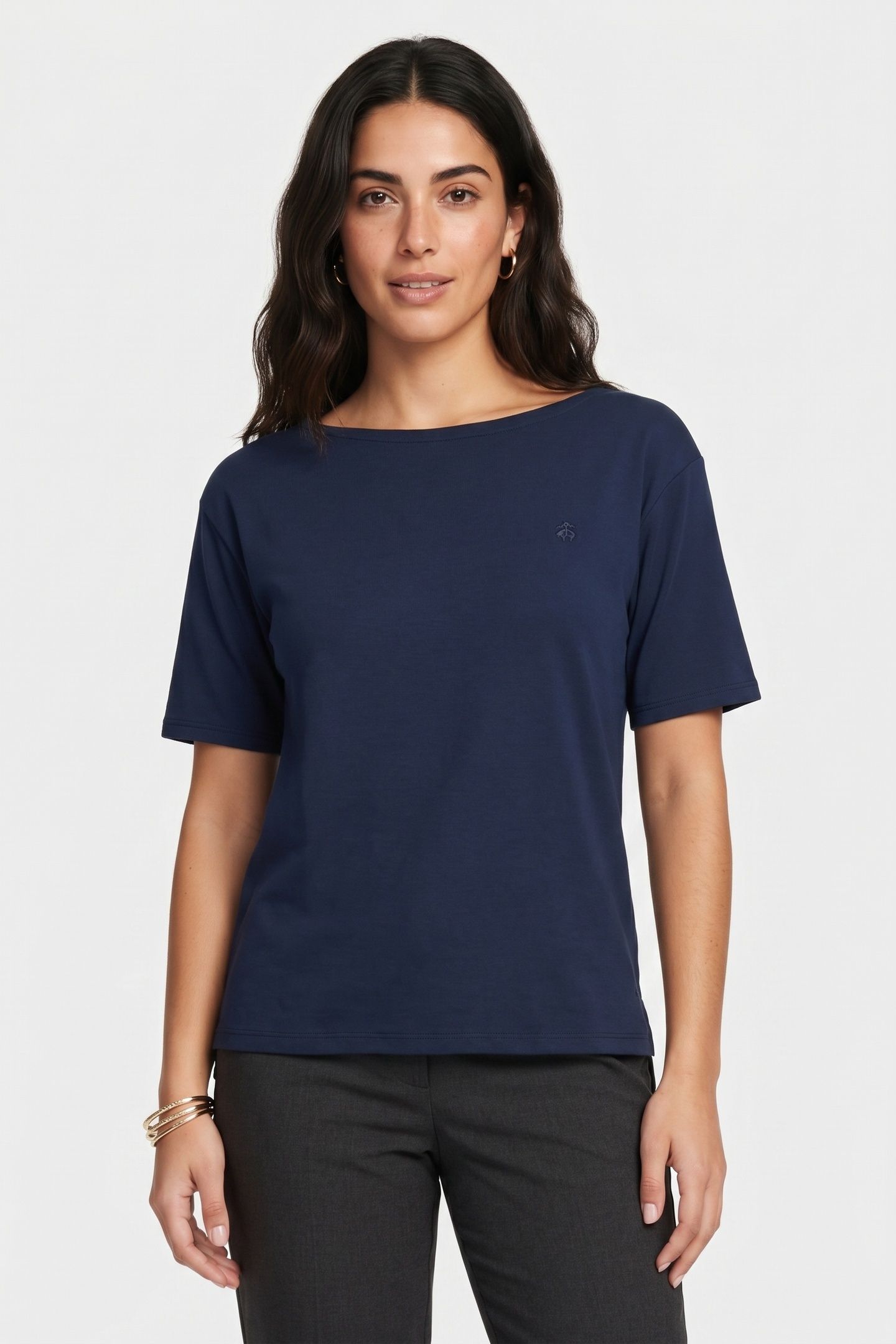 LOGOED T-SHIRT COTTON NAVY 1