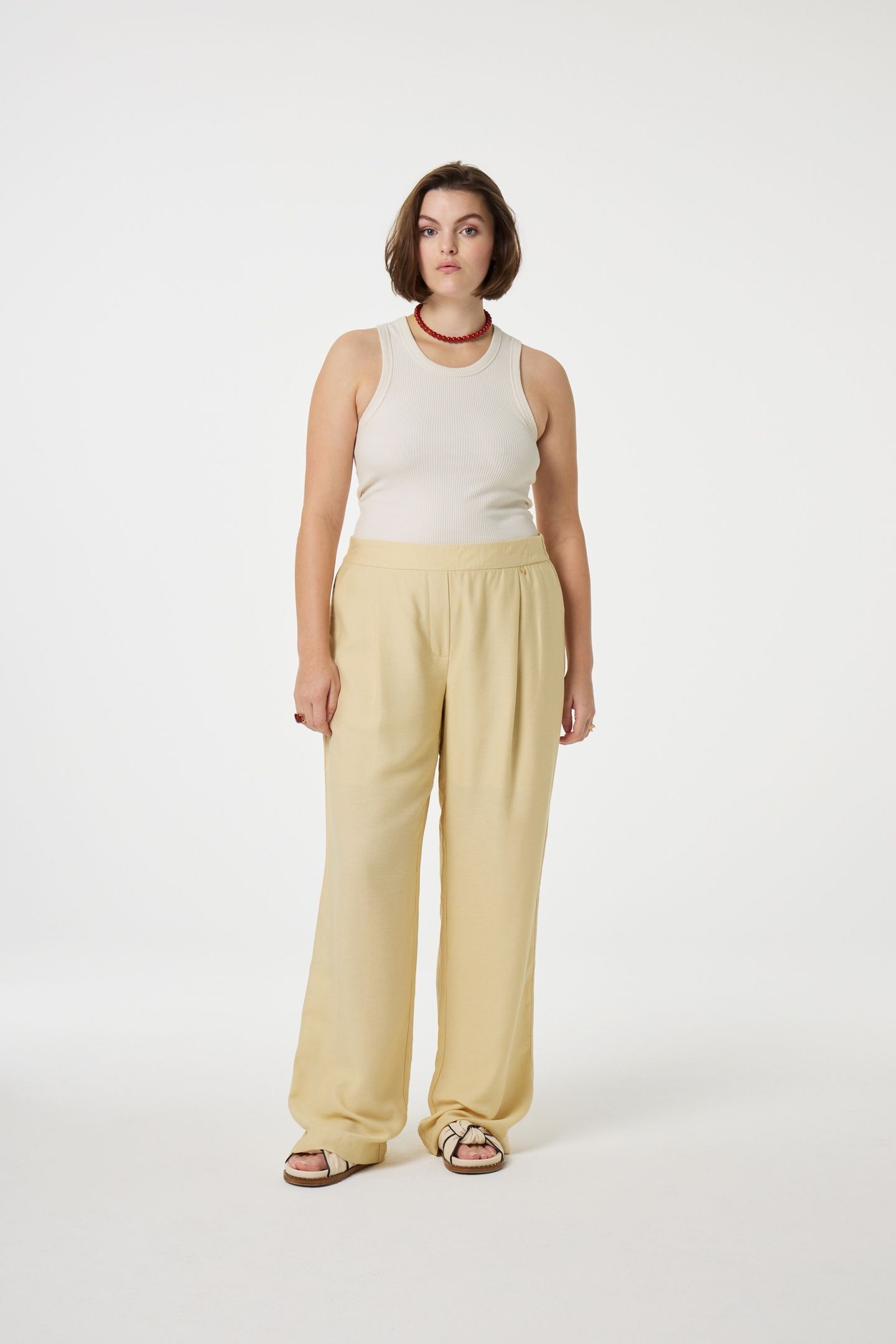 NEALE TROUSERS CREME BRULEE 1