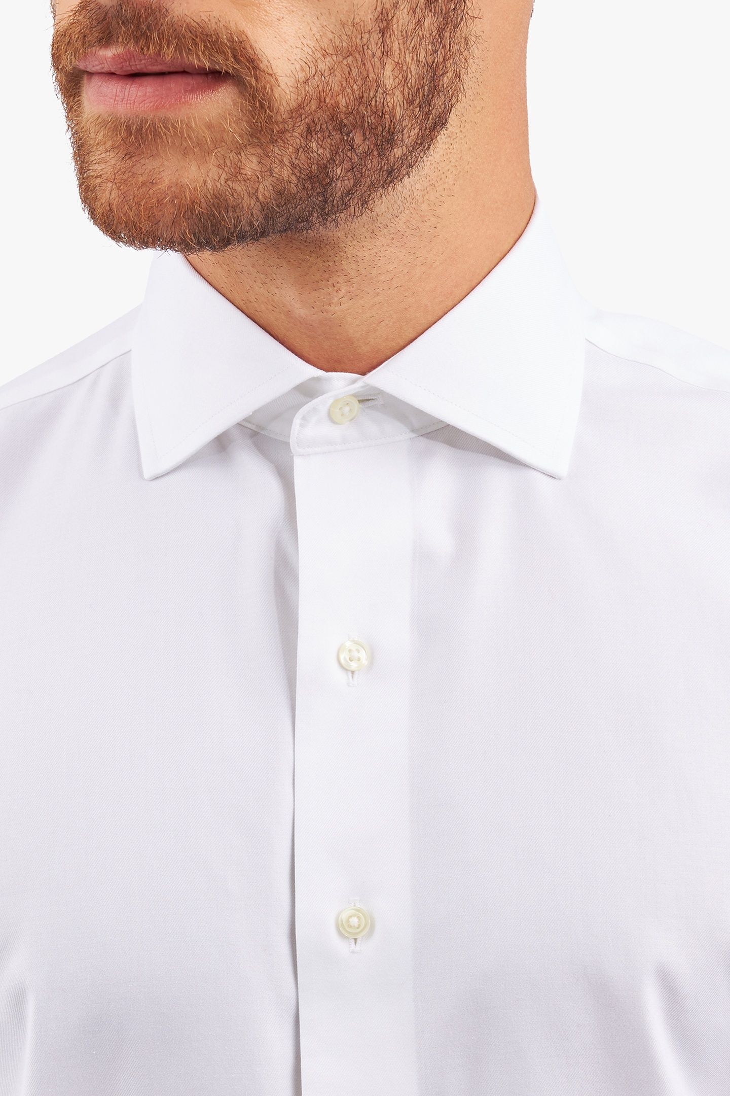 REGULAR FIT NON-IRON STRETCH TWILL SHIRT WITH ENGLISH COLLAR 4