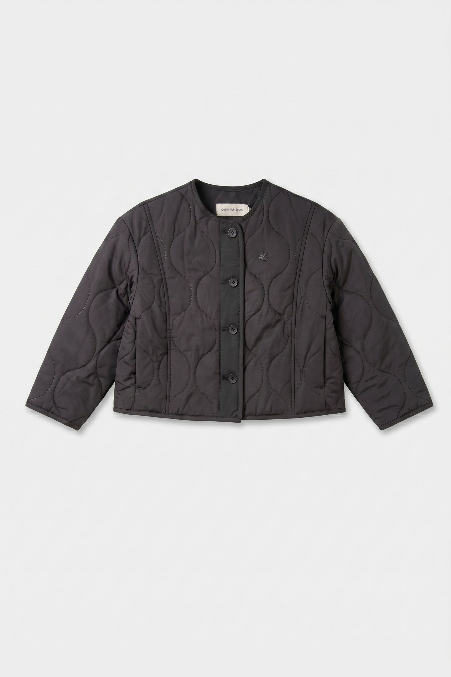 GIRLS QUILTED JACKET BLACK 1