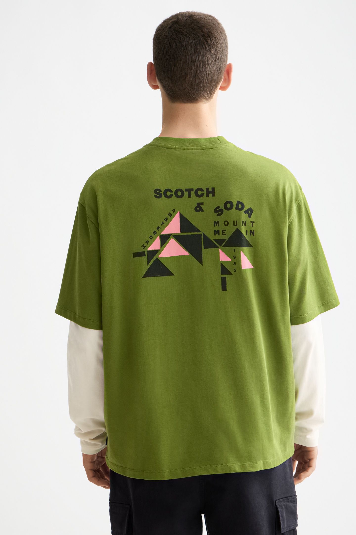 LOOSE FIT FRONT AND BACK ARTWORK T-SHIRT CALLA GREEN 2