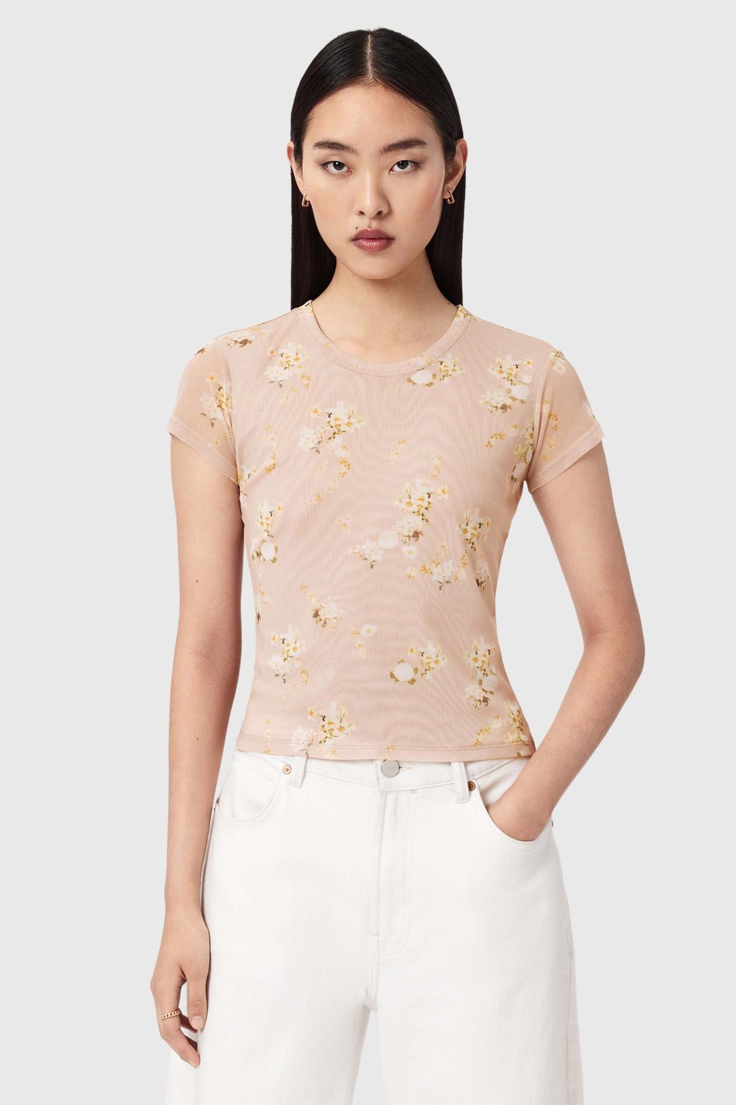 ELLIE MESH TEE EMPOLI POP PINK 3
