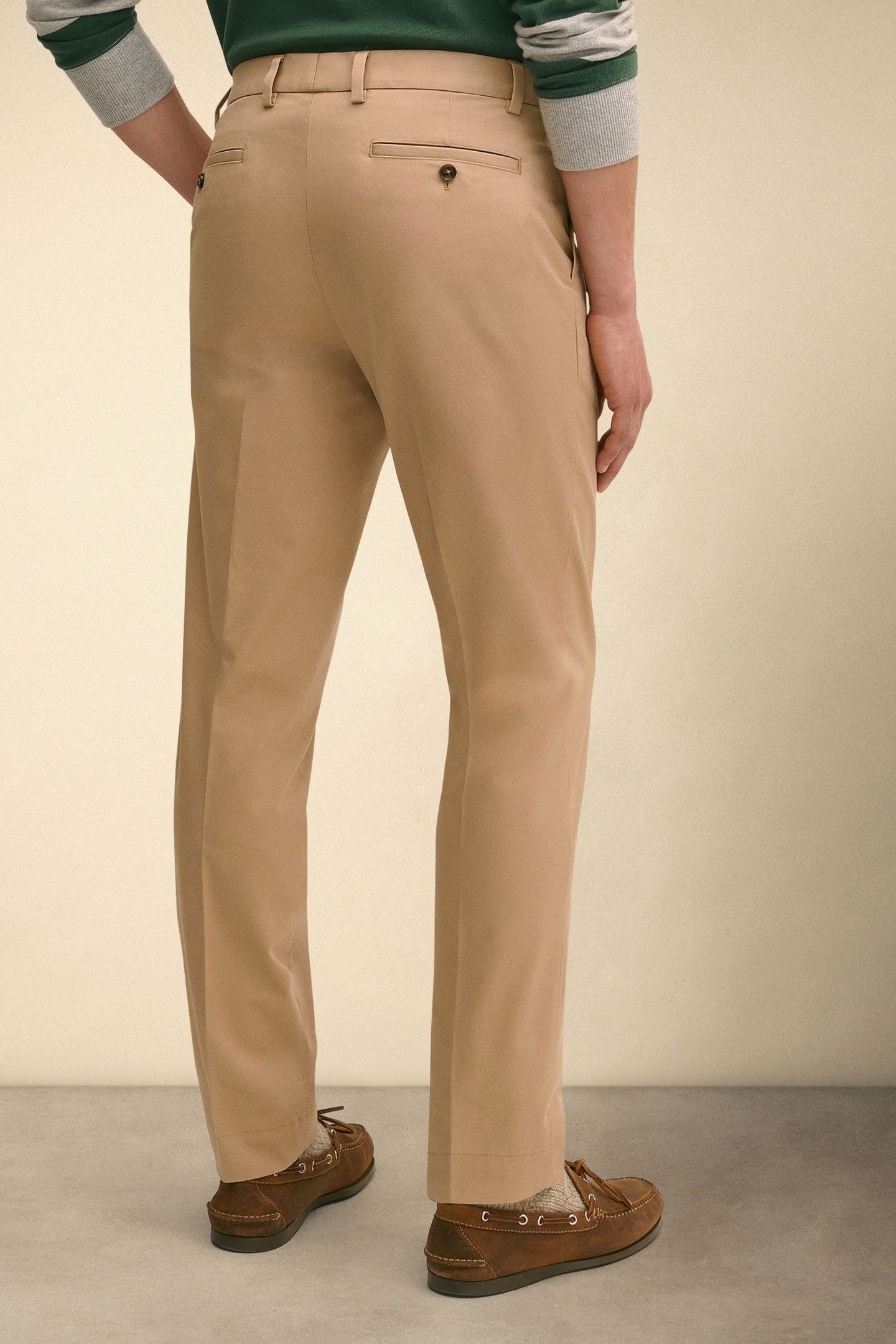 SLIM FIT ADVANTAGE STRETCH CHINO DARK BEIGE 3