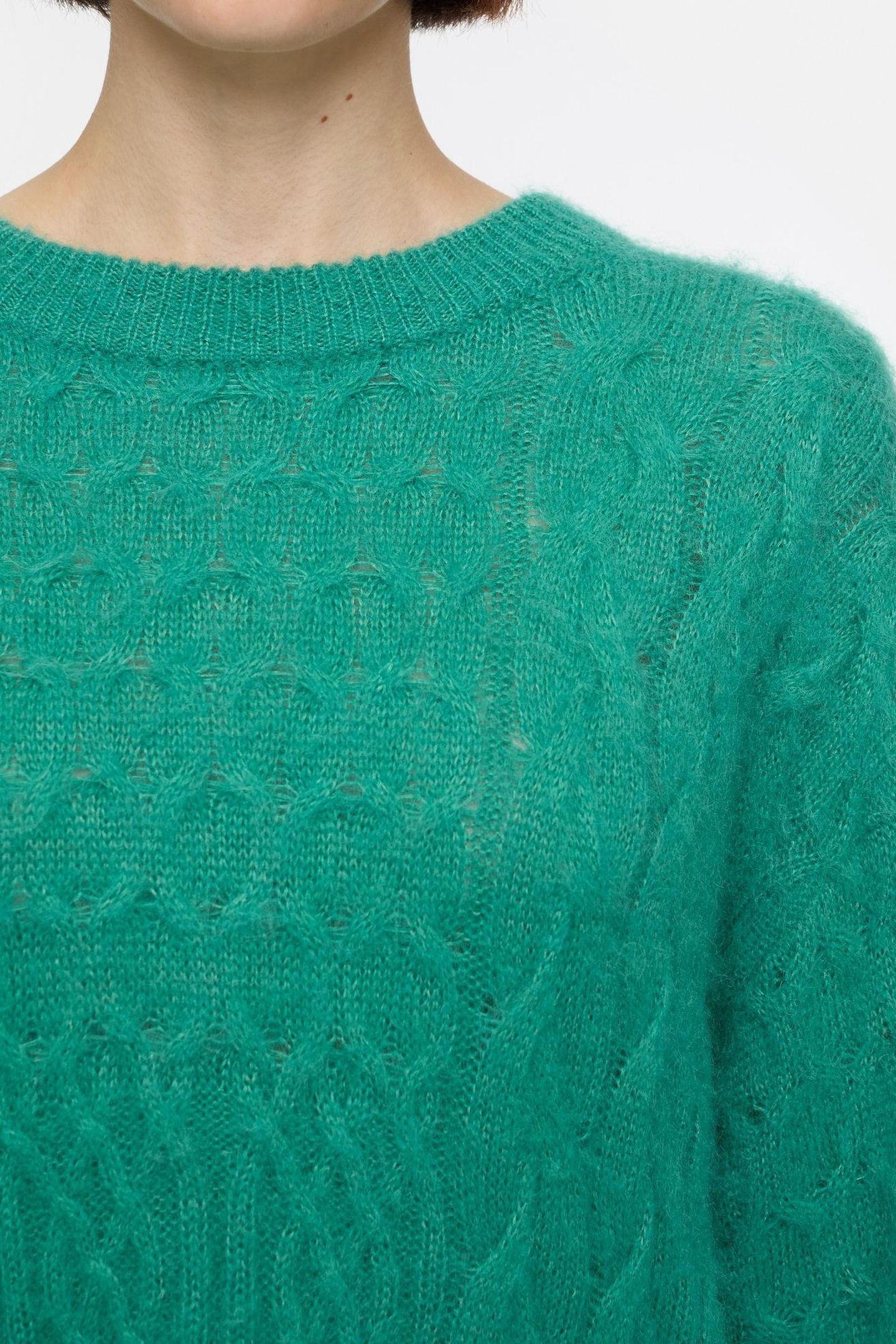 CABLE LONG SLEEVE MEADOW GREEN 3