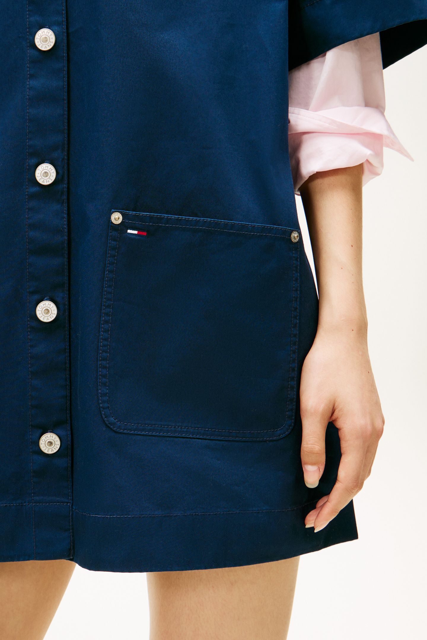 POCKET MINI SHIRT DRESS DARK NIGHT NAVY 5