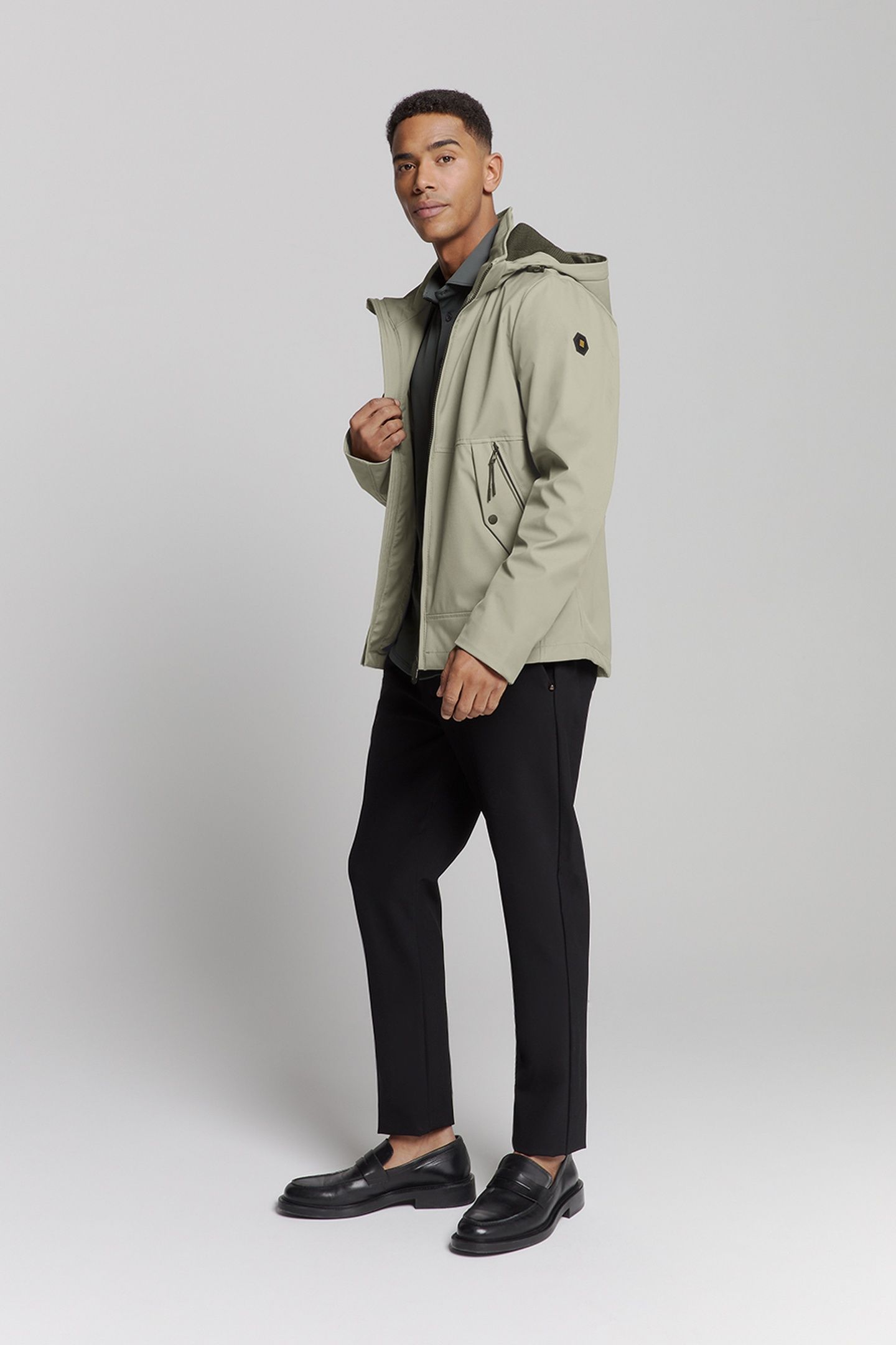 JACKET MID LONG HOOD DETACHABLE LIGHT ARMY 2