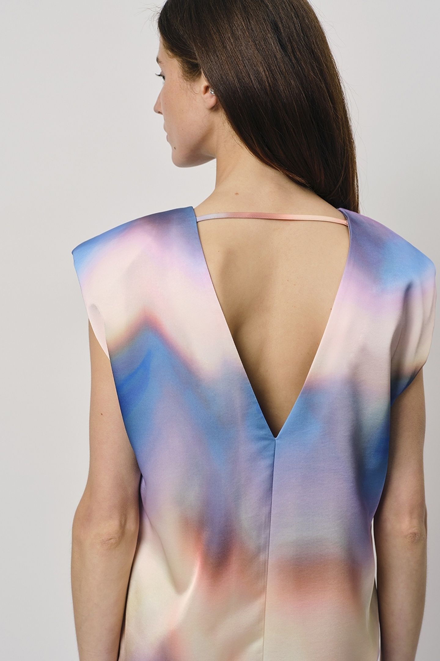 PEYTON PRINTED POWER SHOULDER DRESS MULTICOLOUR 3
