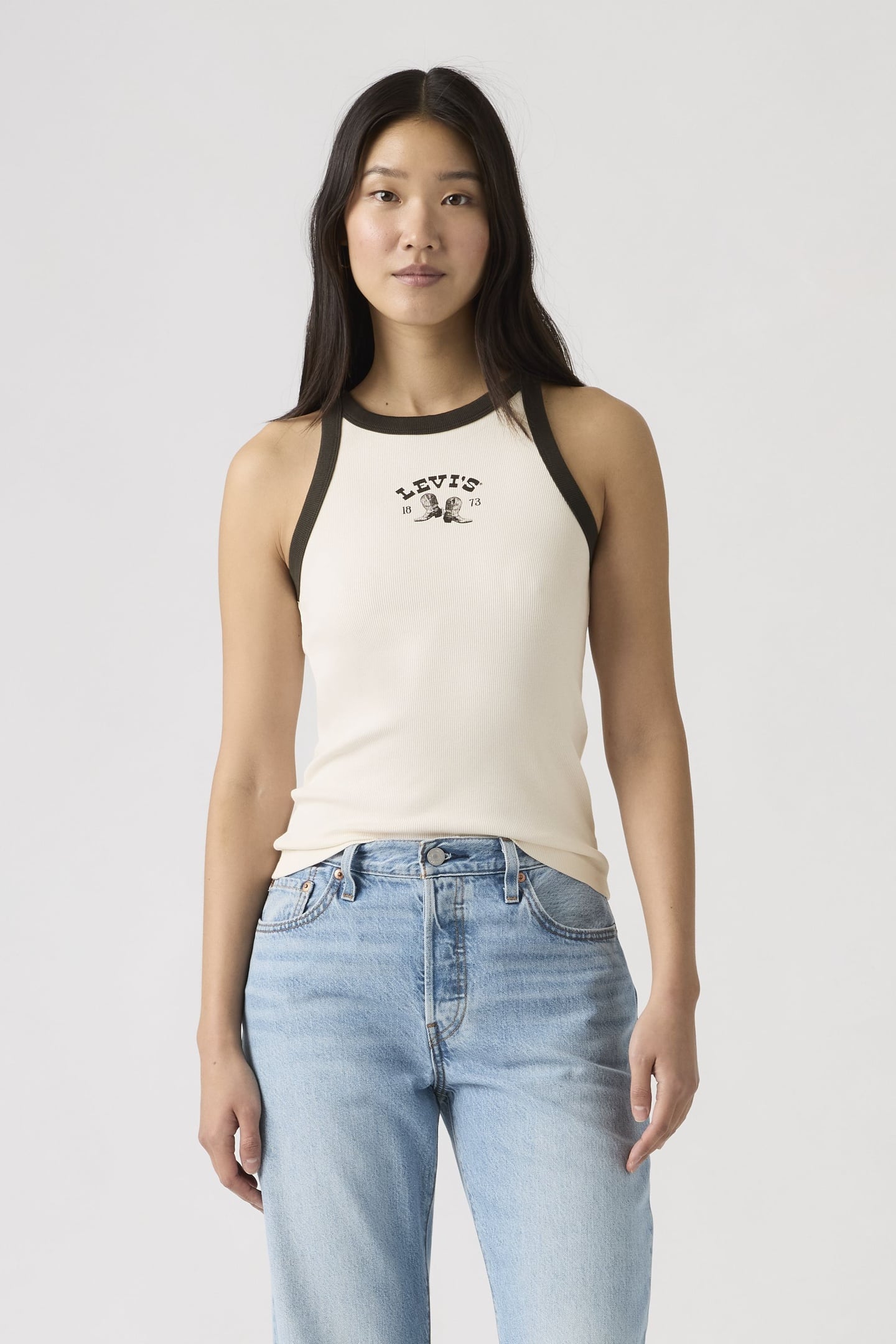 GRAPHIC ESSENTIAL RACER TANK TOP 1