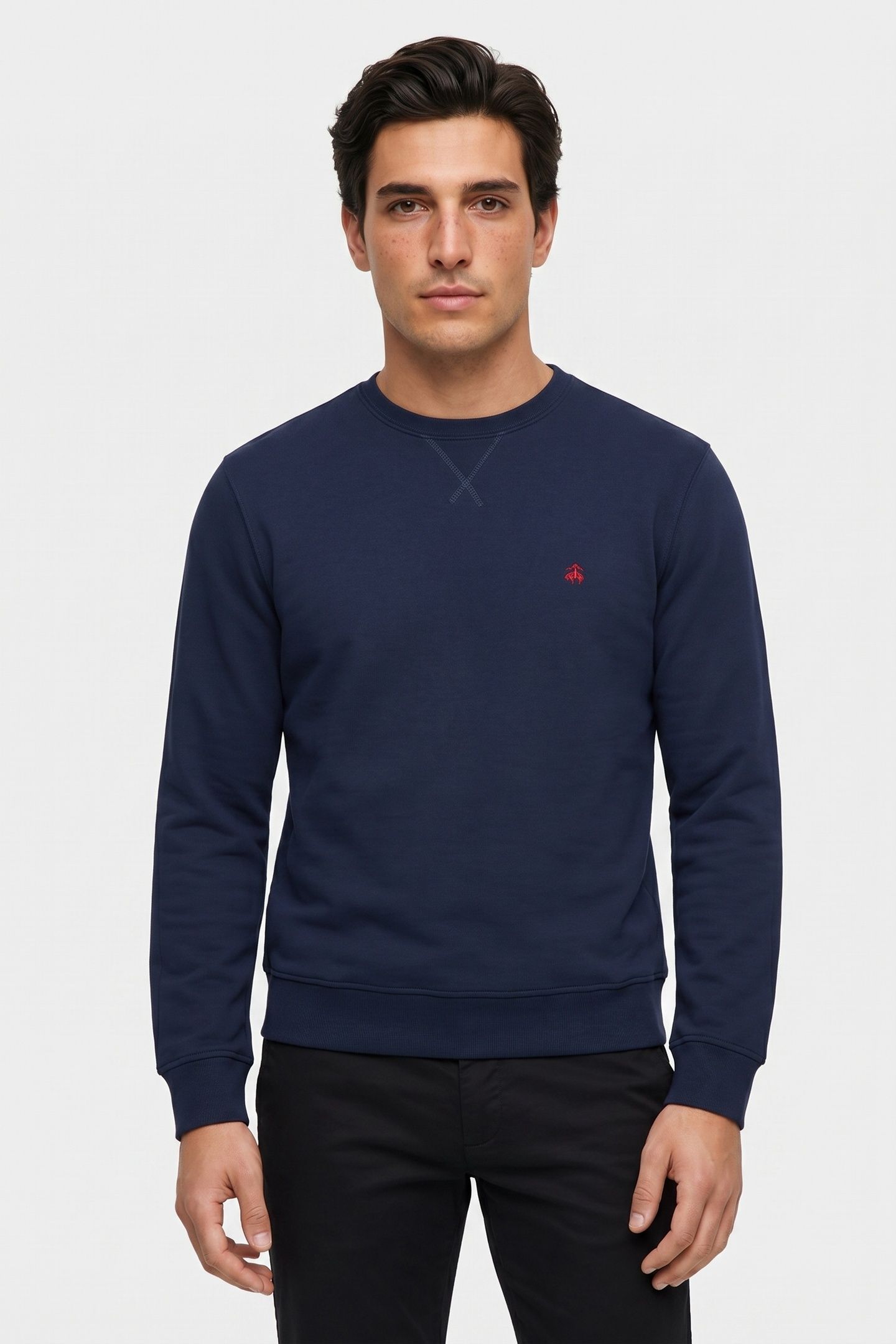 PLAIN SWEATPANTS COTTON NAVY 1