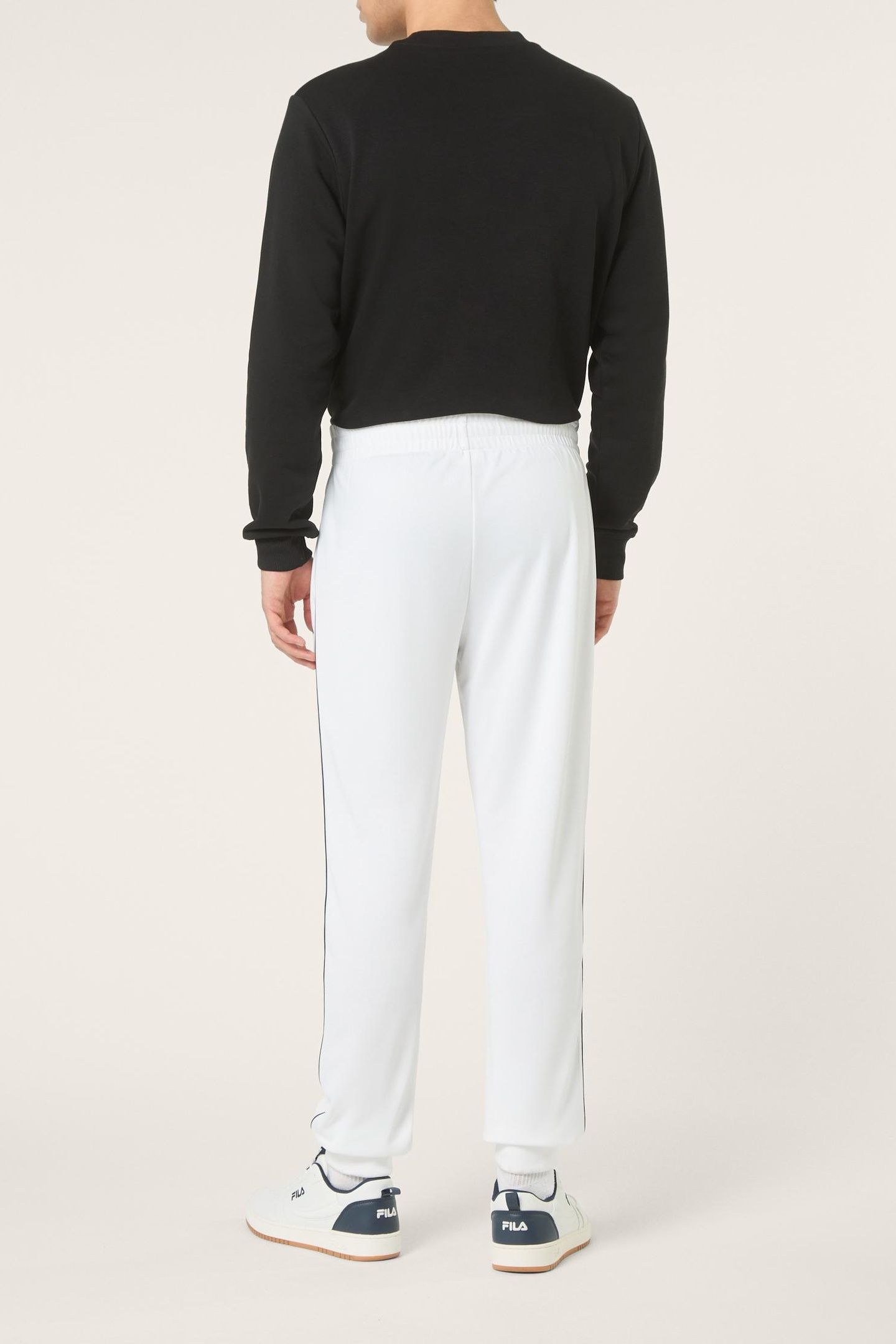 SAGANO REGULAR TRACK PANTS BRIGHT WHITE-BLACK IRIS 3