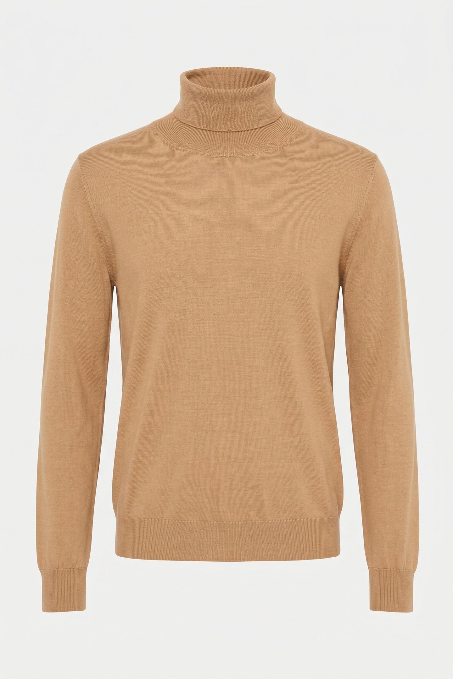 MERINO WOOL TURTLENECK CAMEL 4