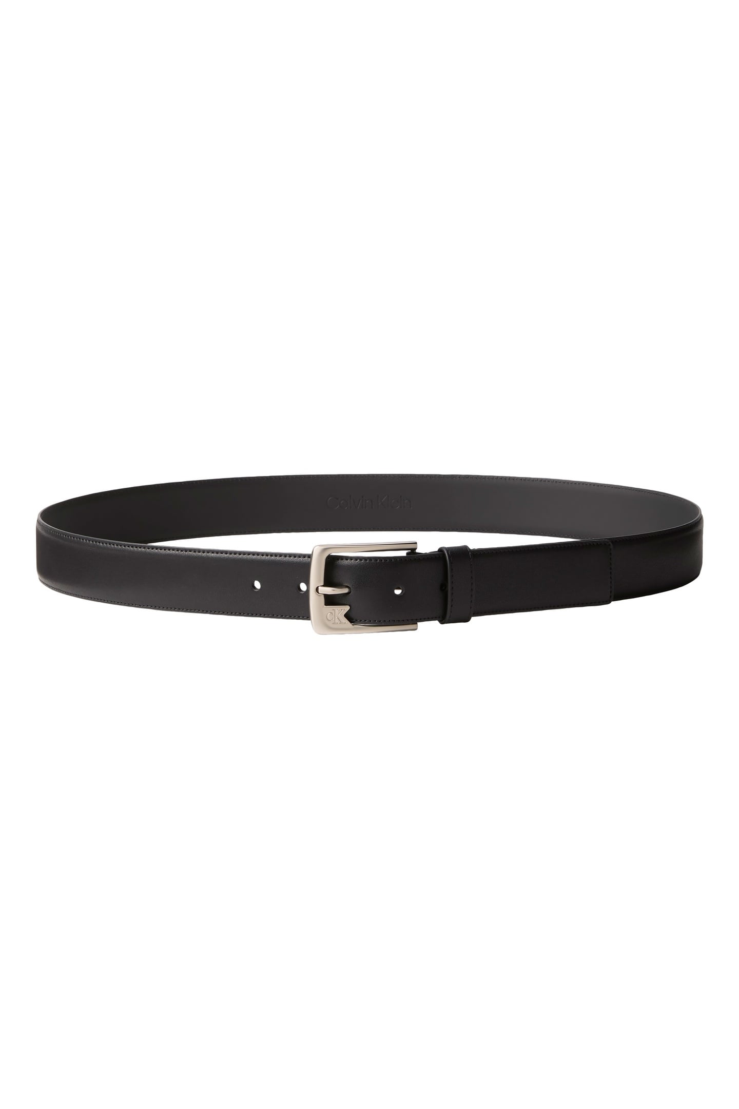 OVAL BUCKLE SHINY BELT BLACK/TUMBLED DEEP GOLD 1