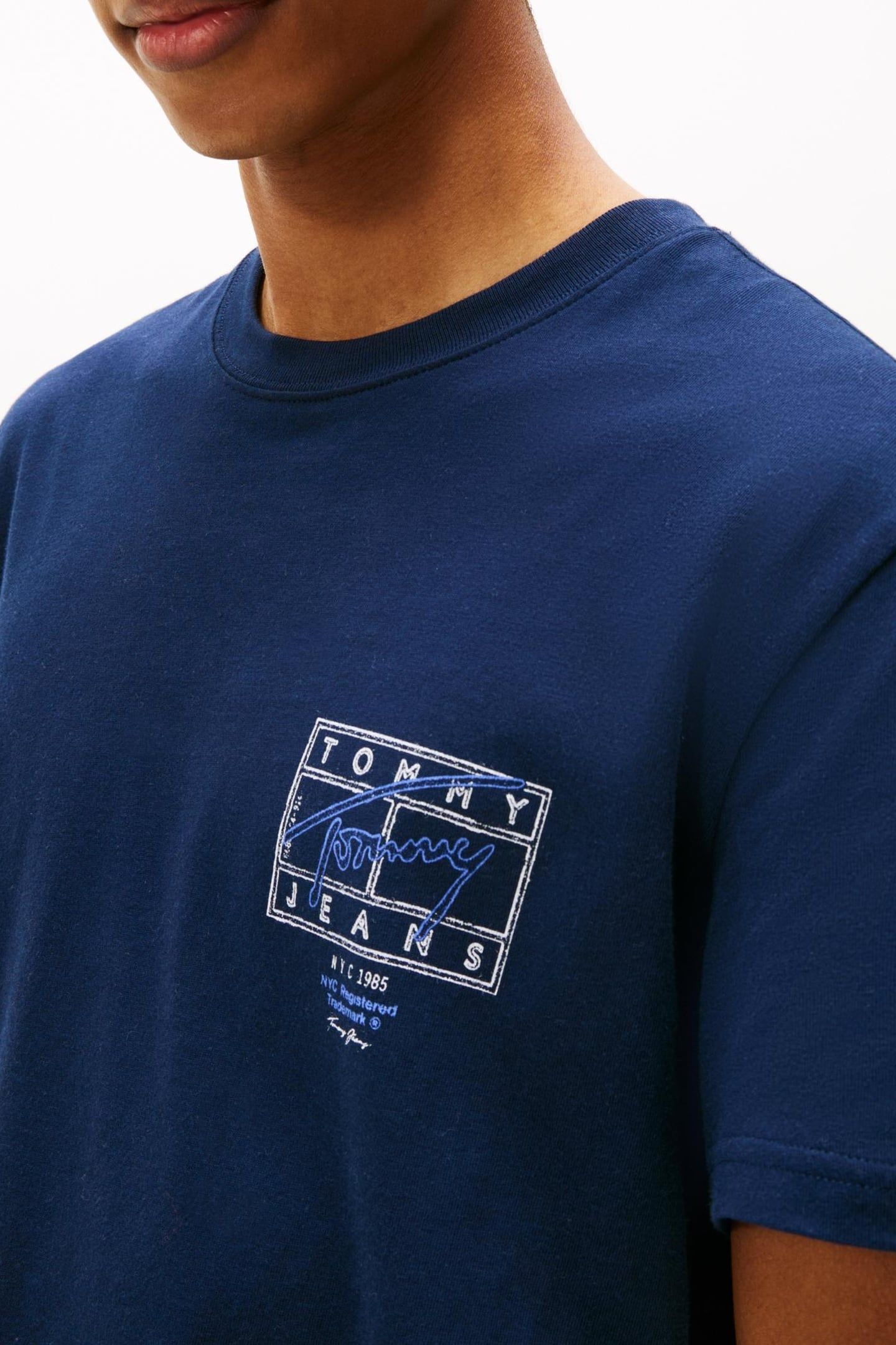 REGULAR SIGN SPRAY T-SHIRT DARK NIGHT NAVY 5