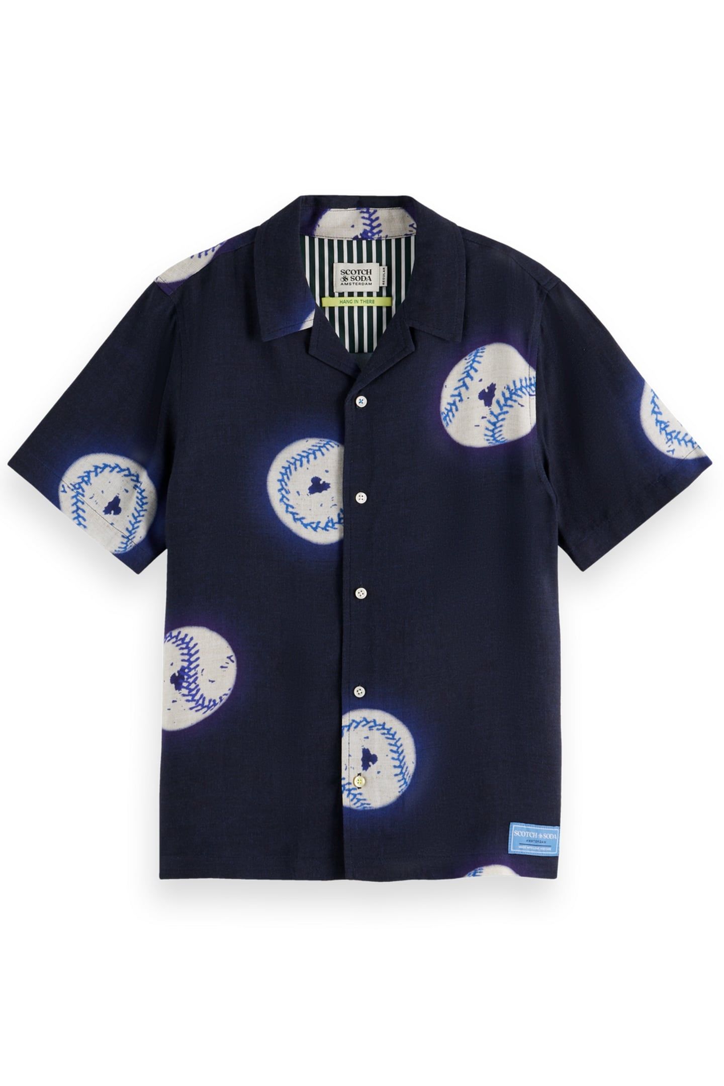 BOY ALL-OVER PRINTED SHORT-SLEEVED VISCOSE SHIRT BASEBALL NA 1
