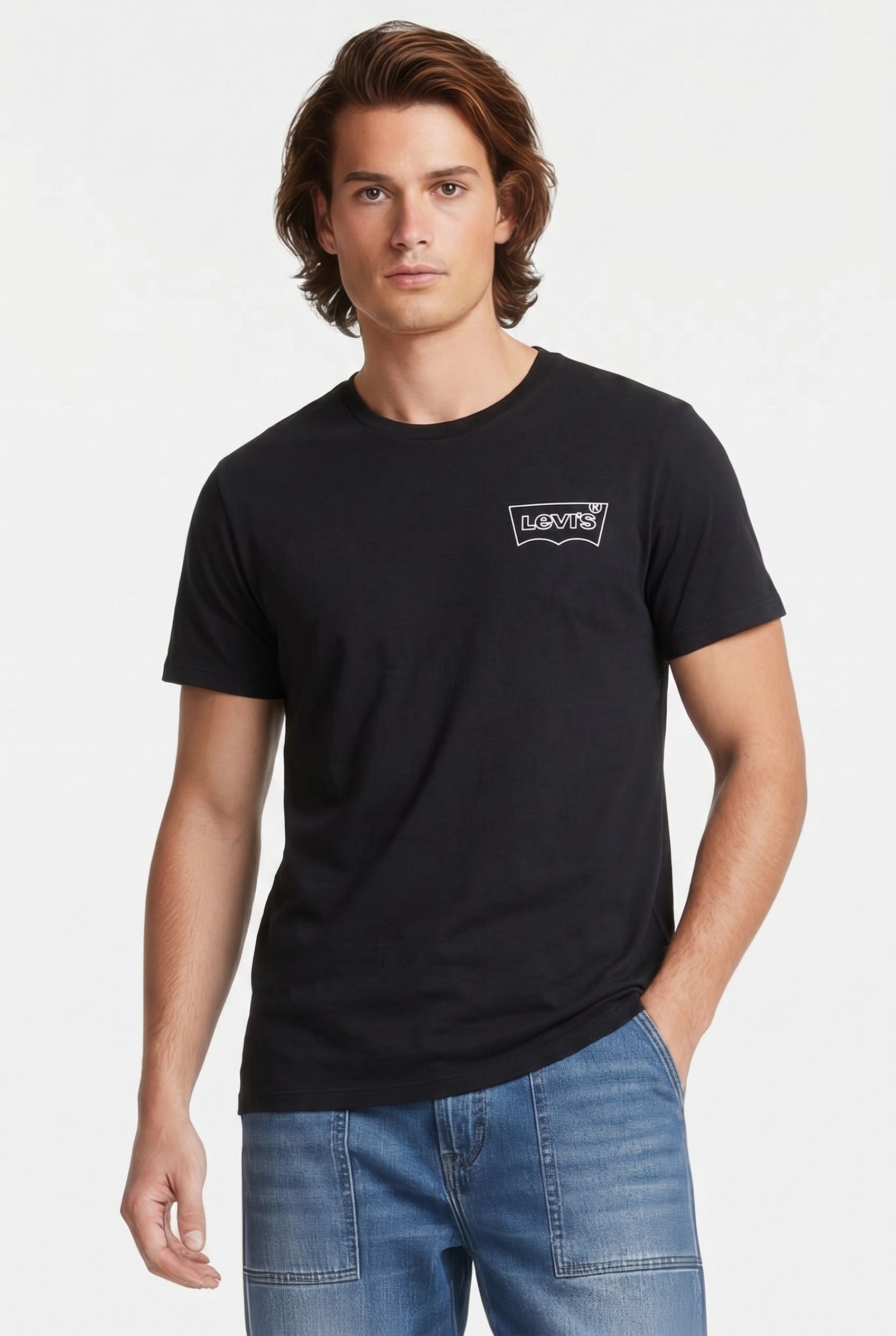 LSEGRAPHIC CREWNECK TE OUTLINE BW WHITE LOGO BLACK BODY 1