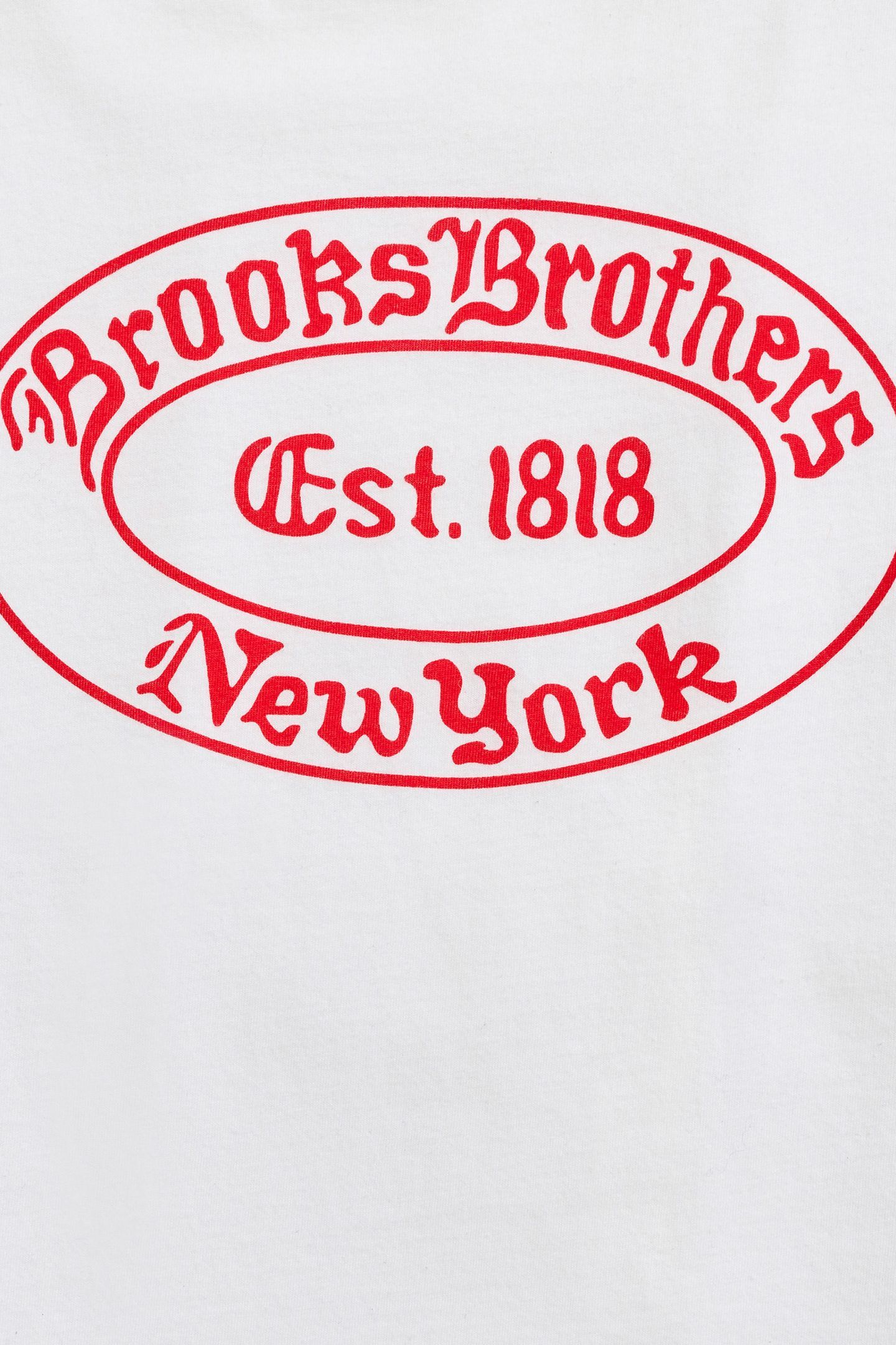 BROOKS BROTHERS LABEL GRAPHIC T-SHIRT OPEN WHITE 6
