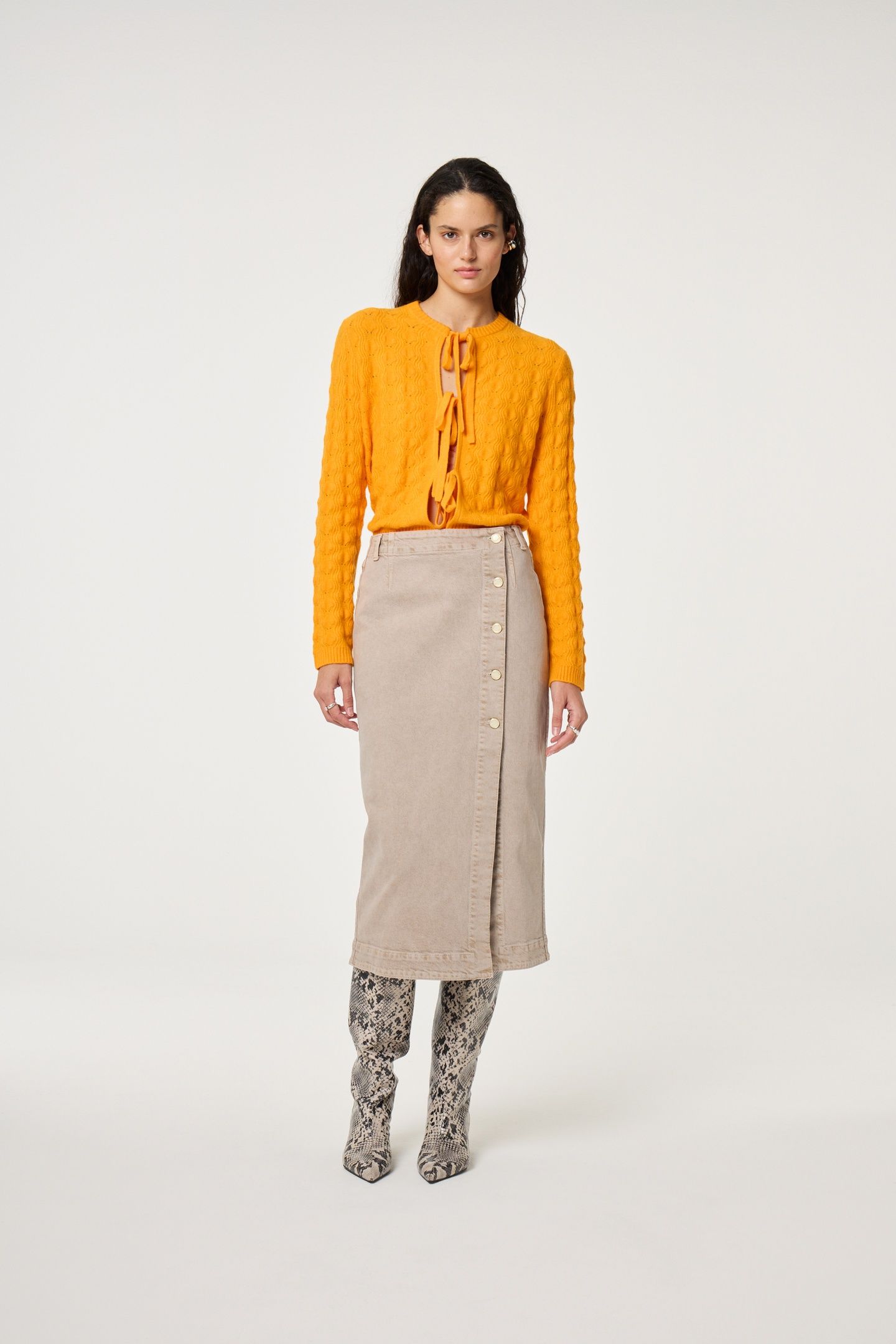 CHELSEA CARDIGAN SOLAR ORANGE 2