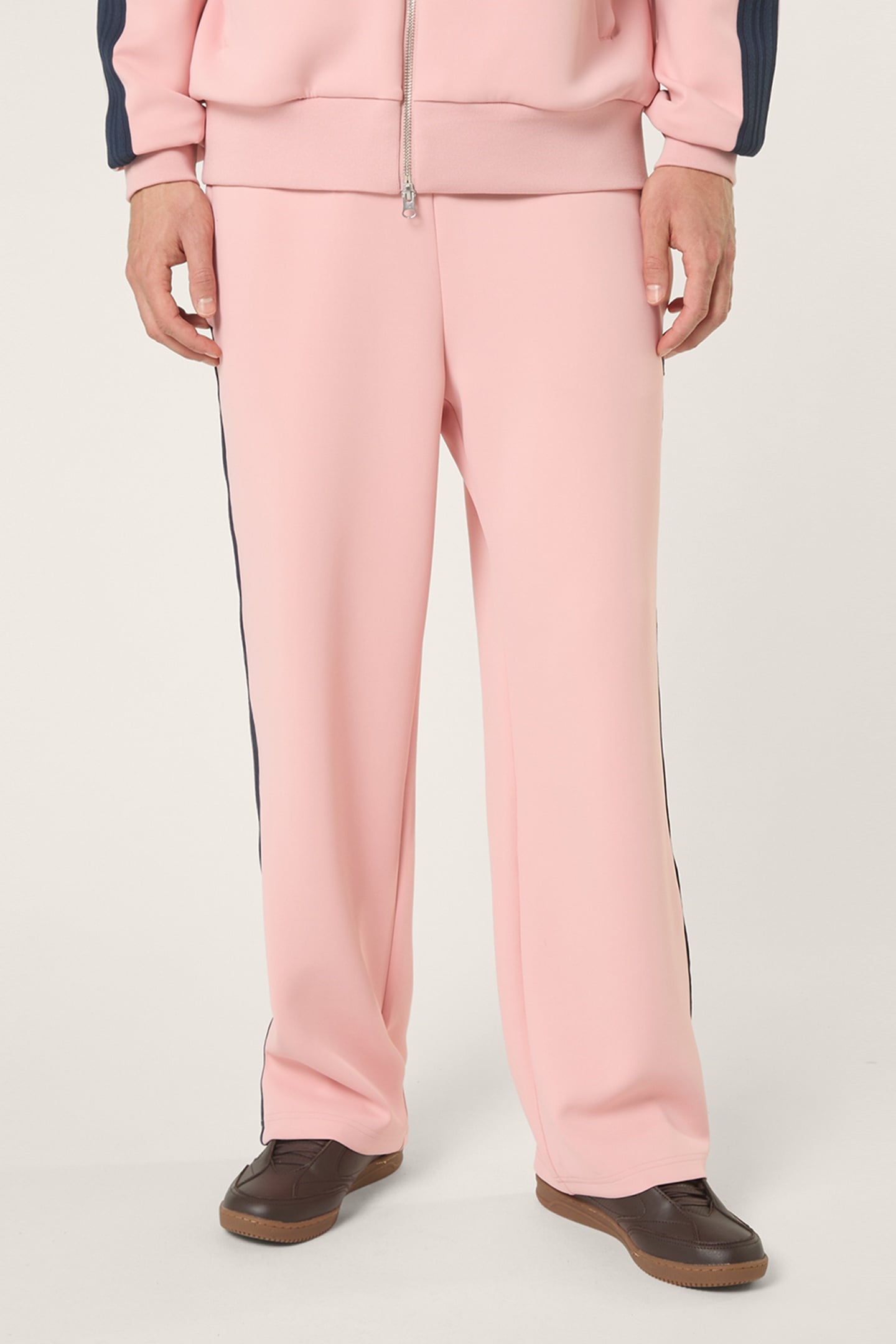 VAIANO RELAXED TAPED TRACK PANTS MELLOW ROSE 1