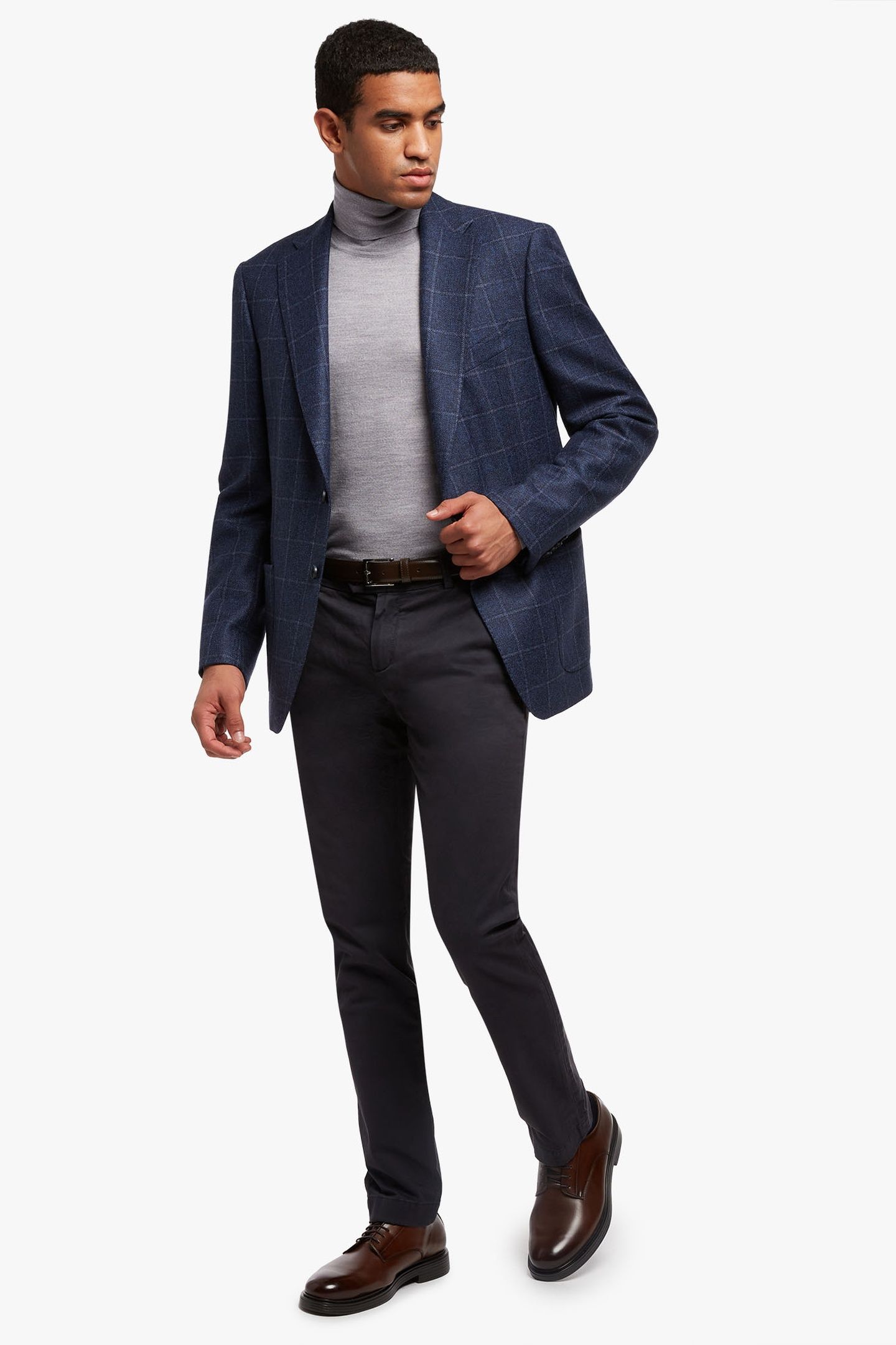 GREY MERINO WOOL TURTLE NECK MID GREY 1