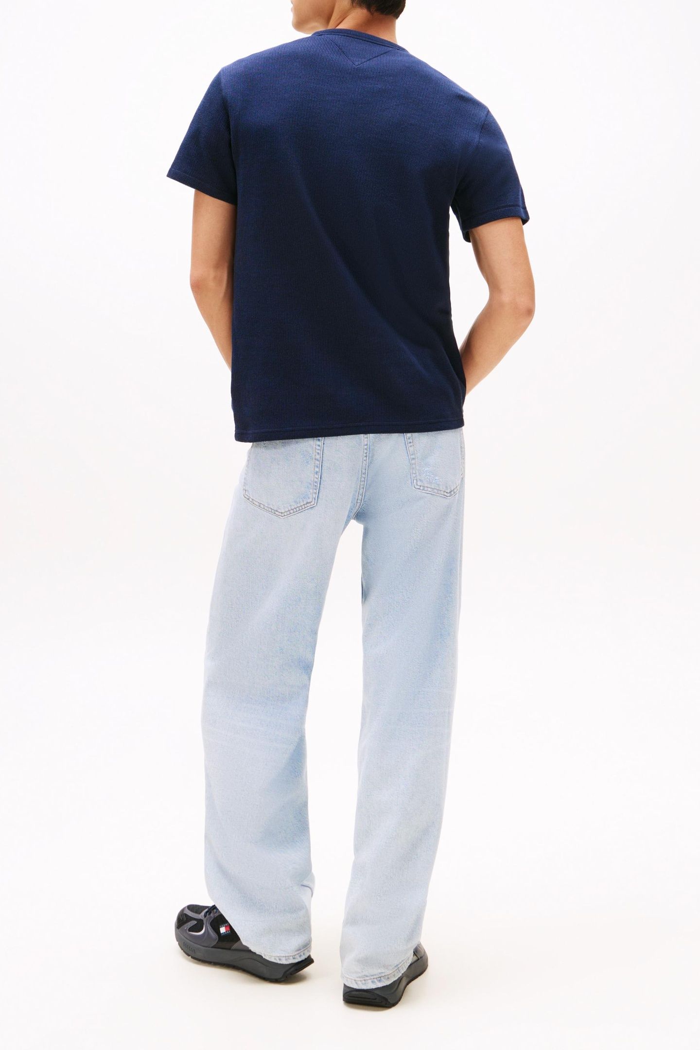 SLIM WAFFLE TEE DARK NIGHT NAVY 2