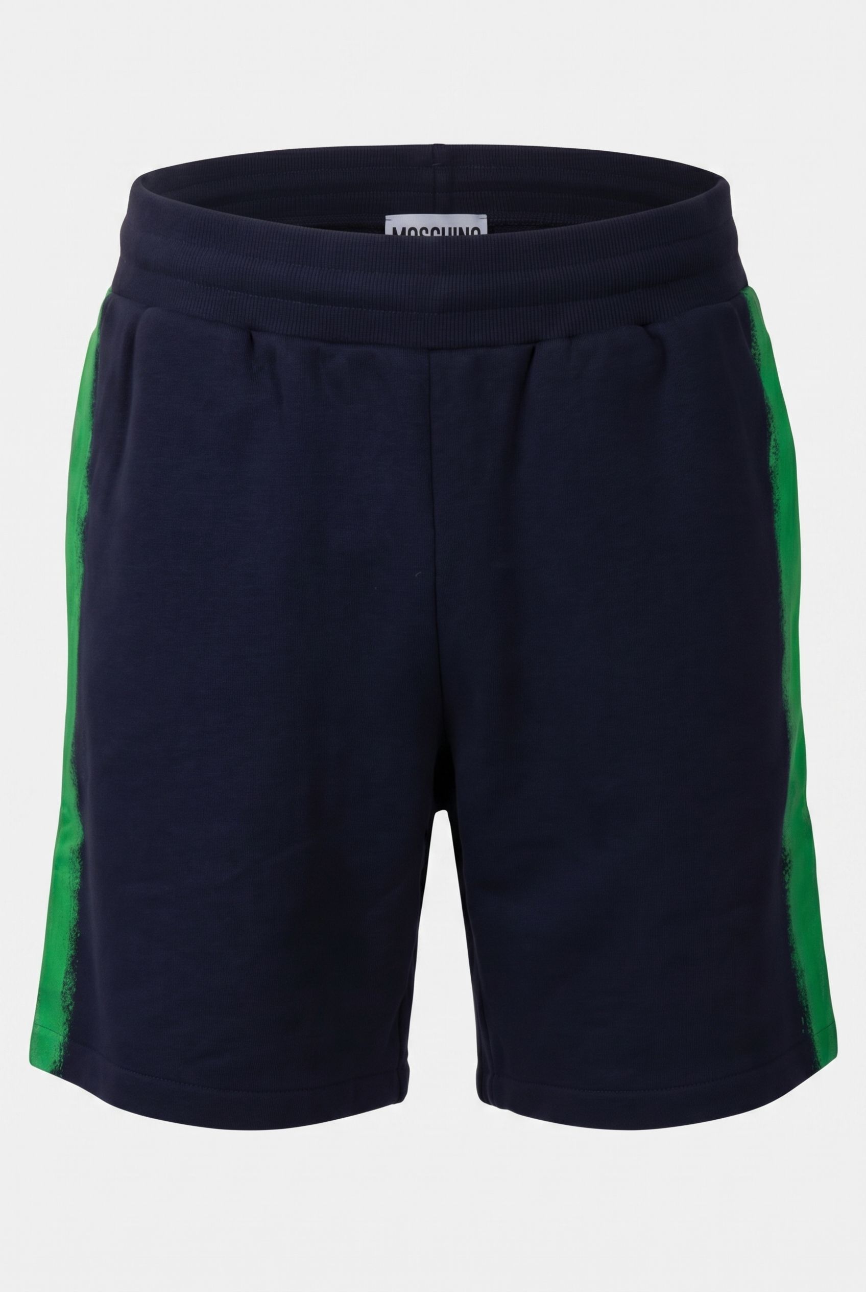 MOSCHINO PAINT ORGANIC FLEECE BERMUDA SHORTS BLUE 3
