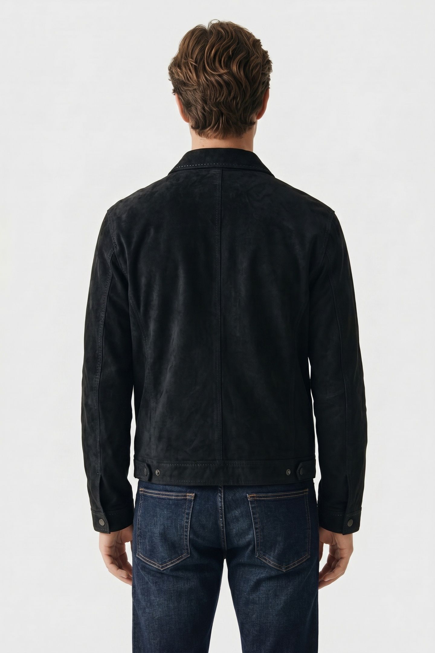 DUNDY JACKET - ZIP CLOSURE VELVET JACKET CHARCOAL 2