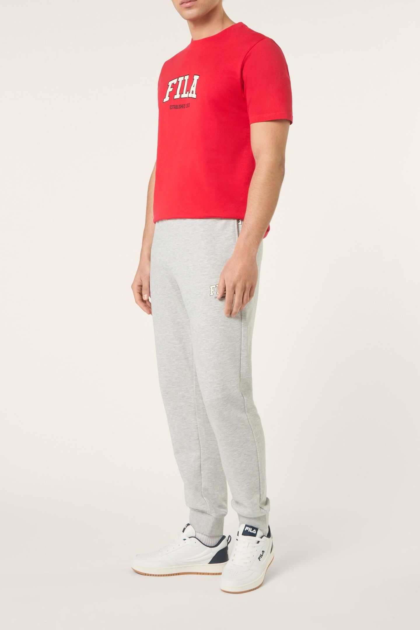 RIFREDI REGULAR GRAPHIC SWEATPANTS LIGHT GREY MELANGE 2
