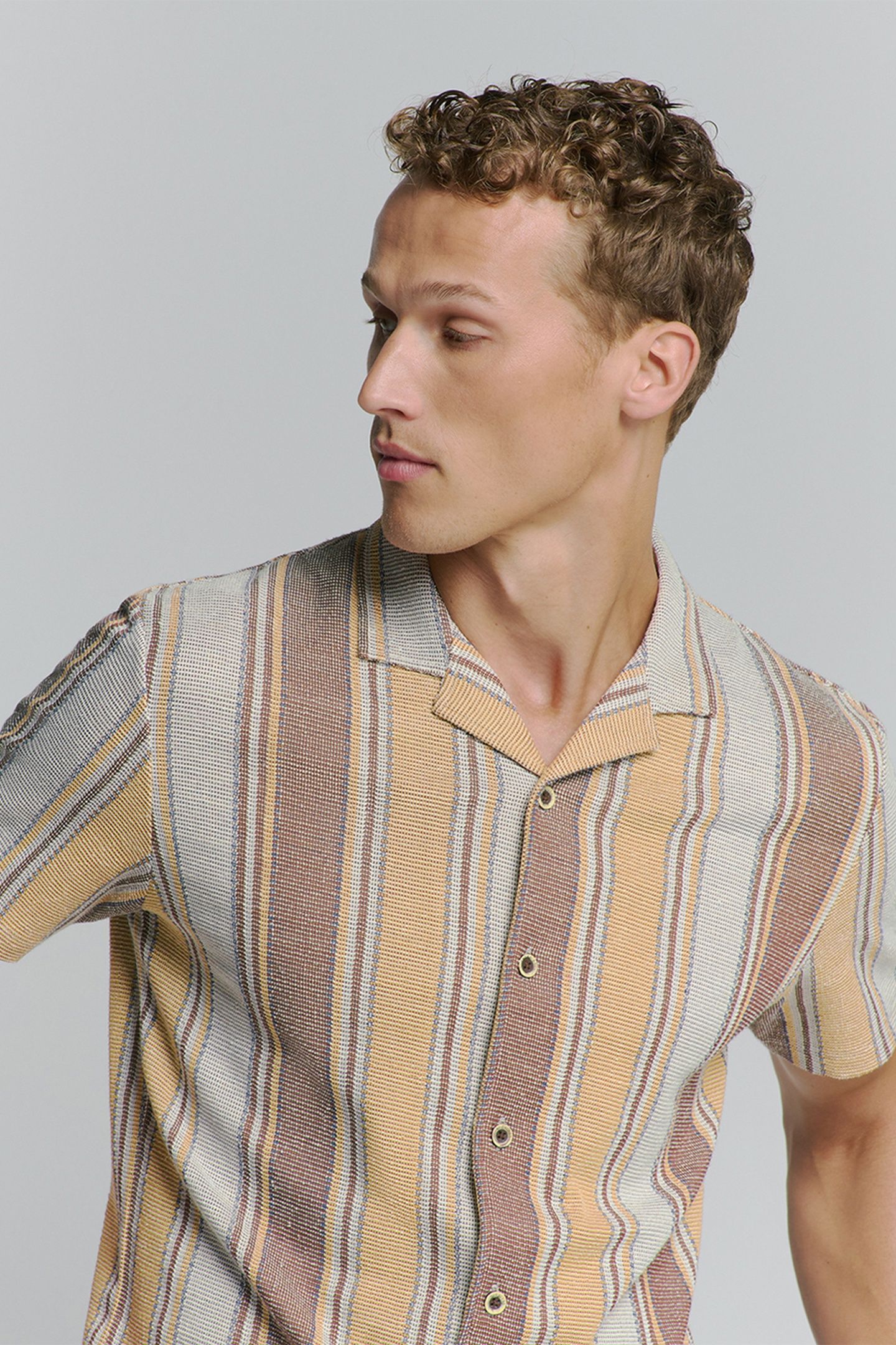 SHIRT SHORT SLEEVE JERSEY REVERS COLLAR MULTI COLOUR VERTICA 3
