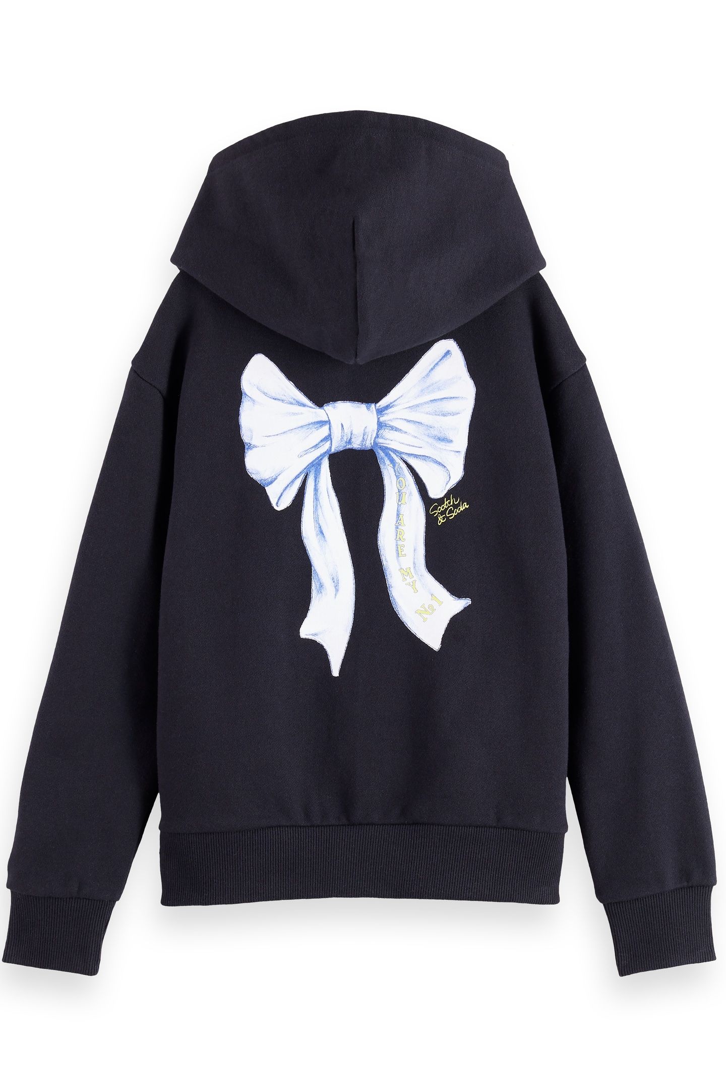 GIRL RELAXED-FIT HOODIE WITH BACK ARTWORK ANTHRACITE 2