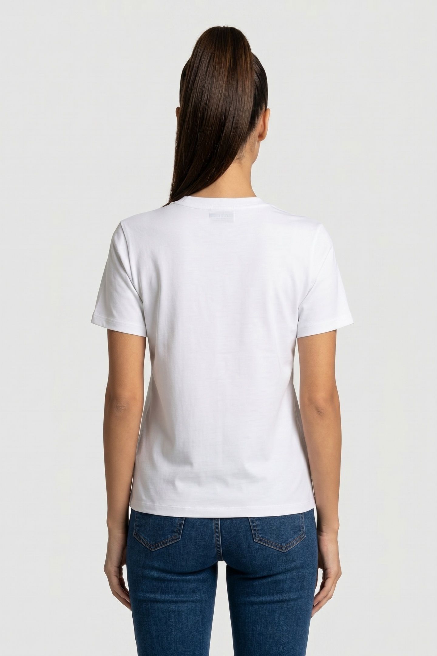 SLIM FIT T-SHIRT "BOW" ORGANIC WHITE 3